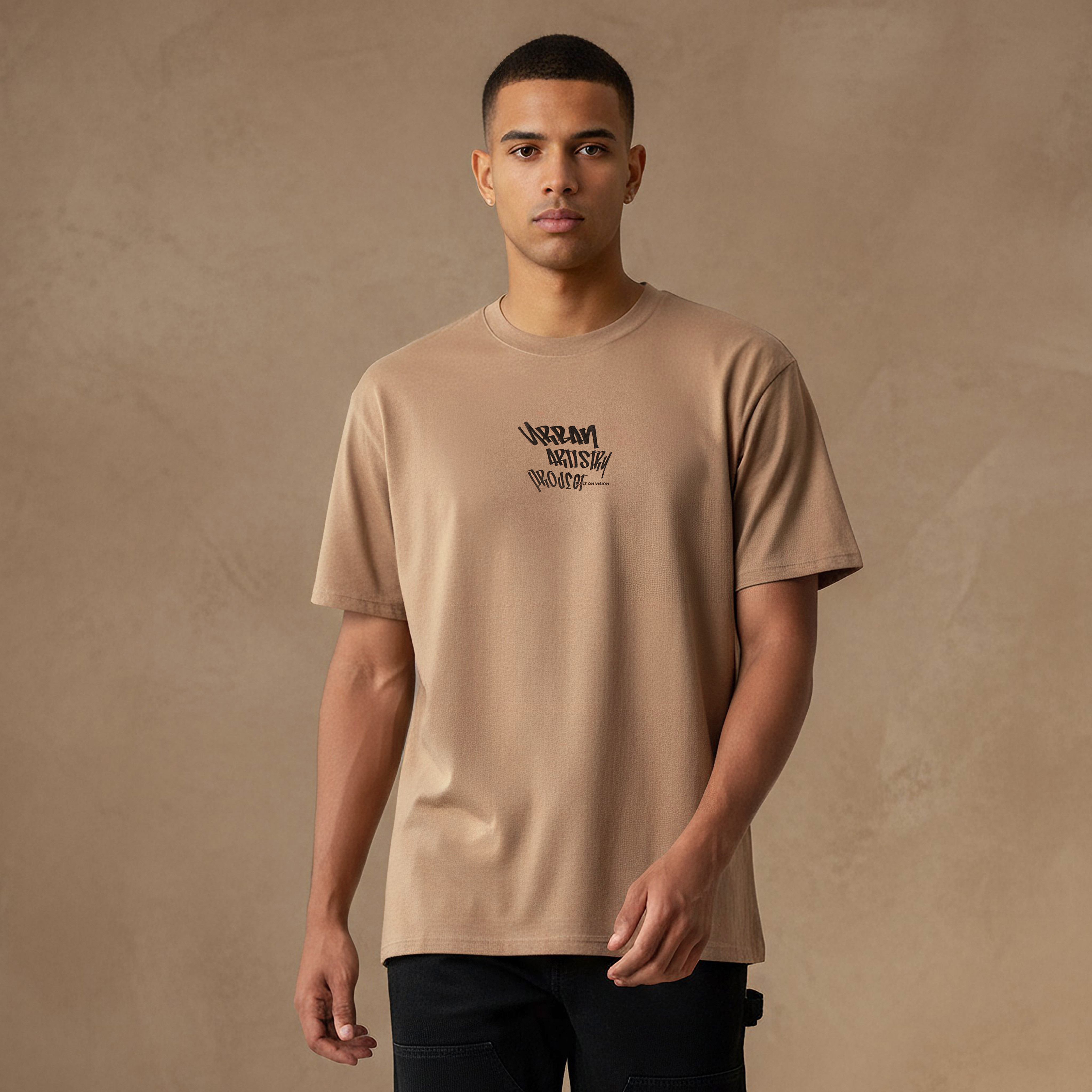 Men Regular Fit Crew Neck Short Sleeves Typographic Print T-shirt-men-clothing-tshirtsandpolos-tshirts-image-1