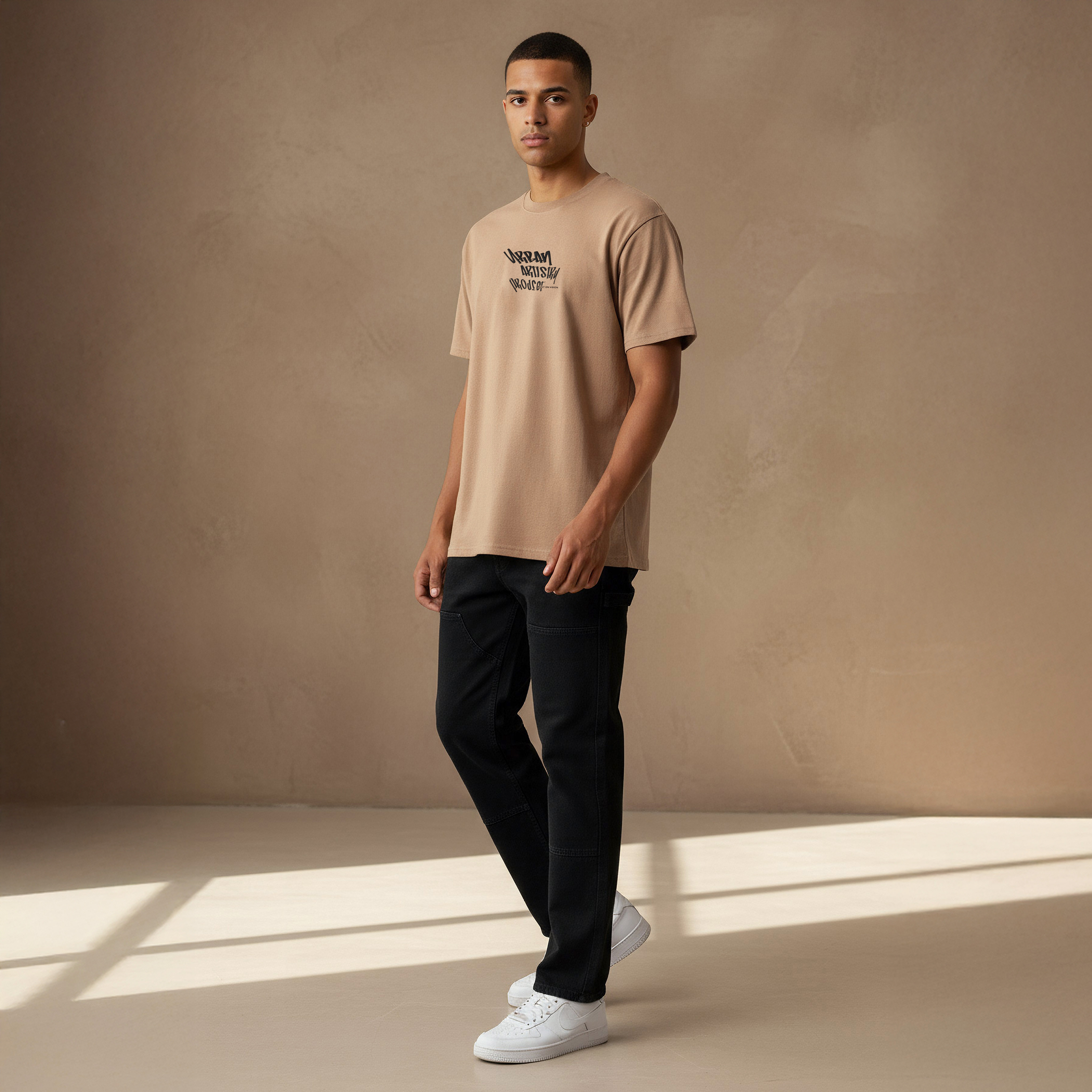 Men Regular Fit Crew Neck Short Sleeves Typographic Print T-shirt-men-clothing-tshirtsandpolos-tshirts-image-2