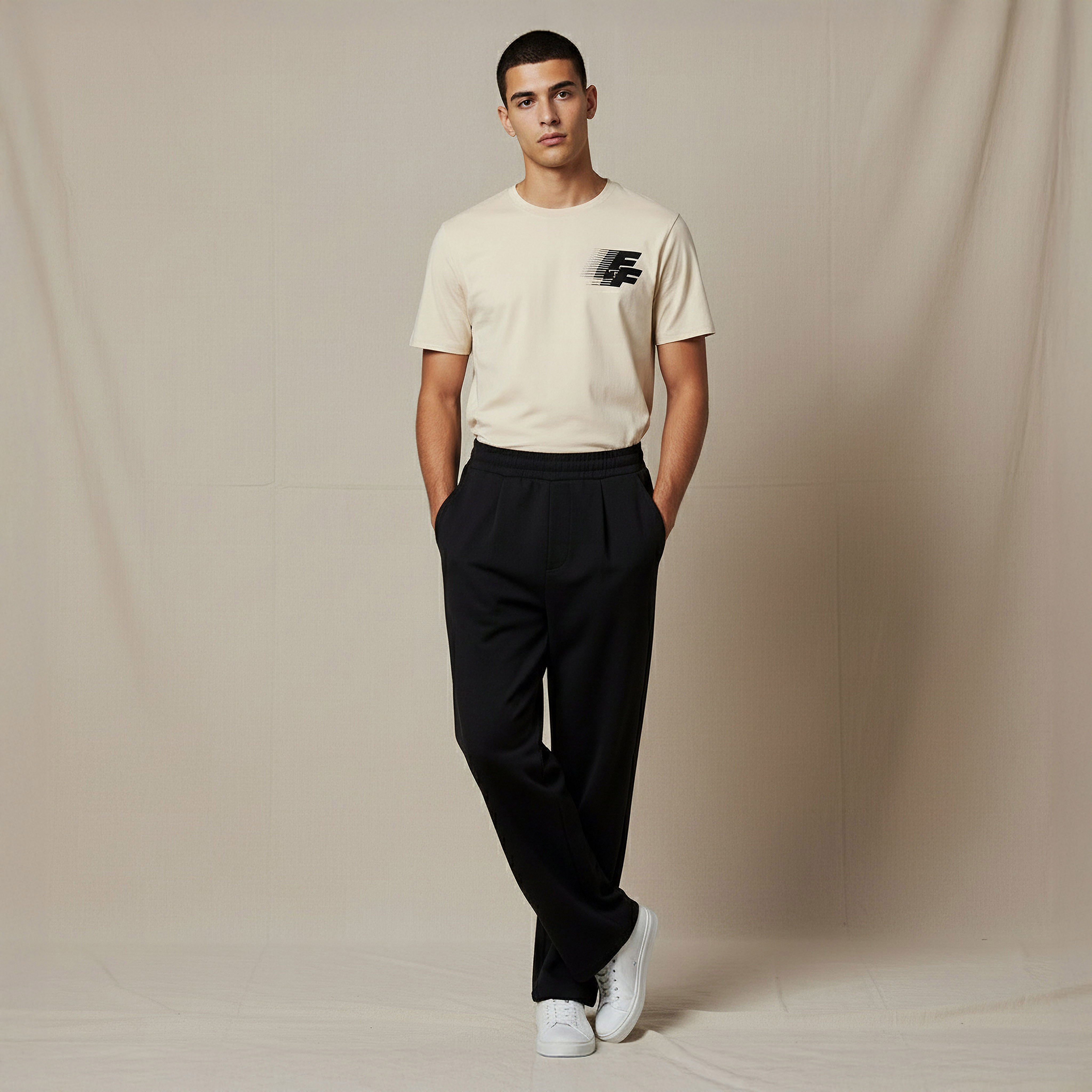 Men Straight Fit Track Pants with Pockets-men-clothing-bottoms-joggers-image-2