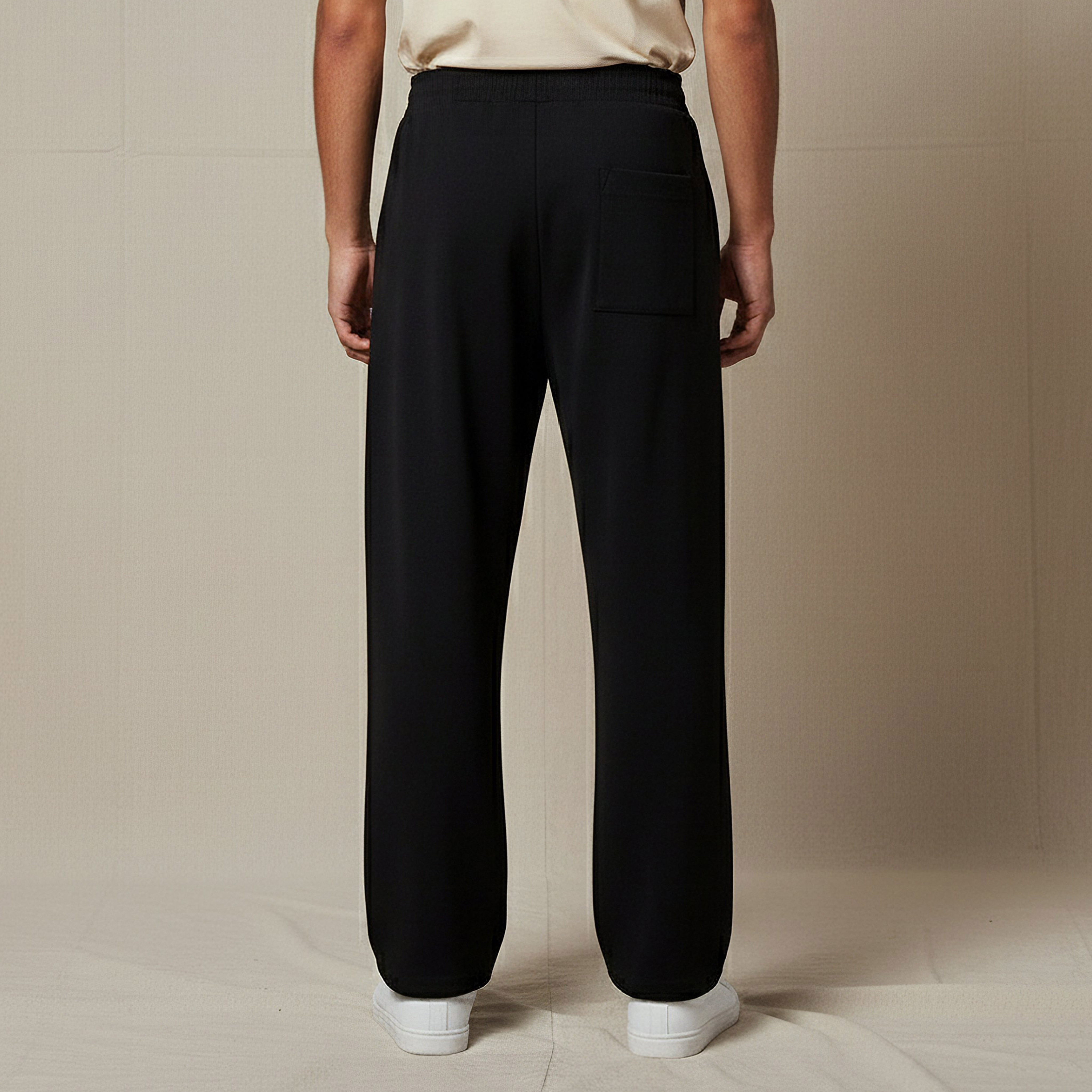 Men Straight Fit Track Pants with Pockets-men-clothing-bottoms-joggers-image-3