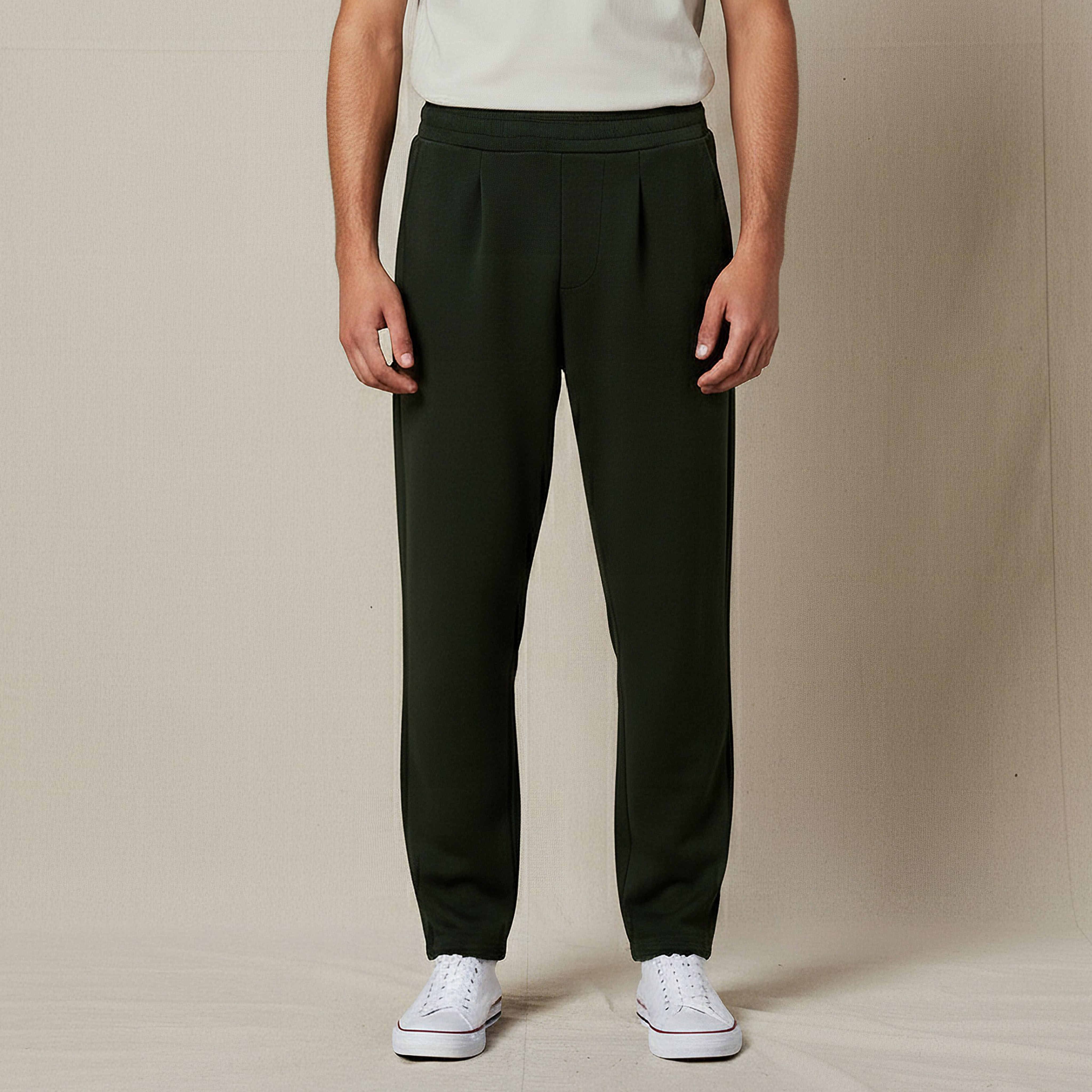 Men Straight Fit Track Pants with Pockets-men-clothing-bottoms-joggers-image-1