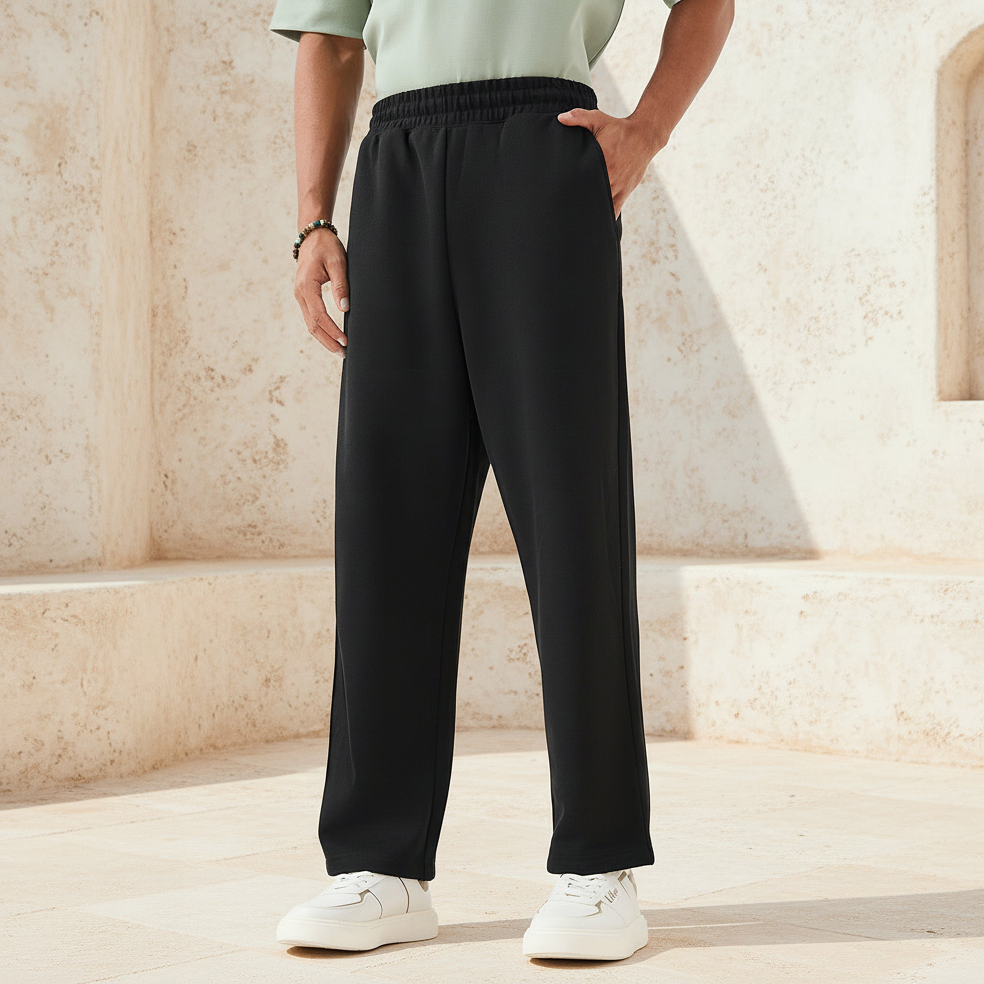 Men Open Hem Interlock Joggers-men-clothing-bottoms-joggers-image-1