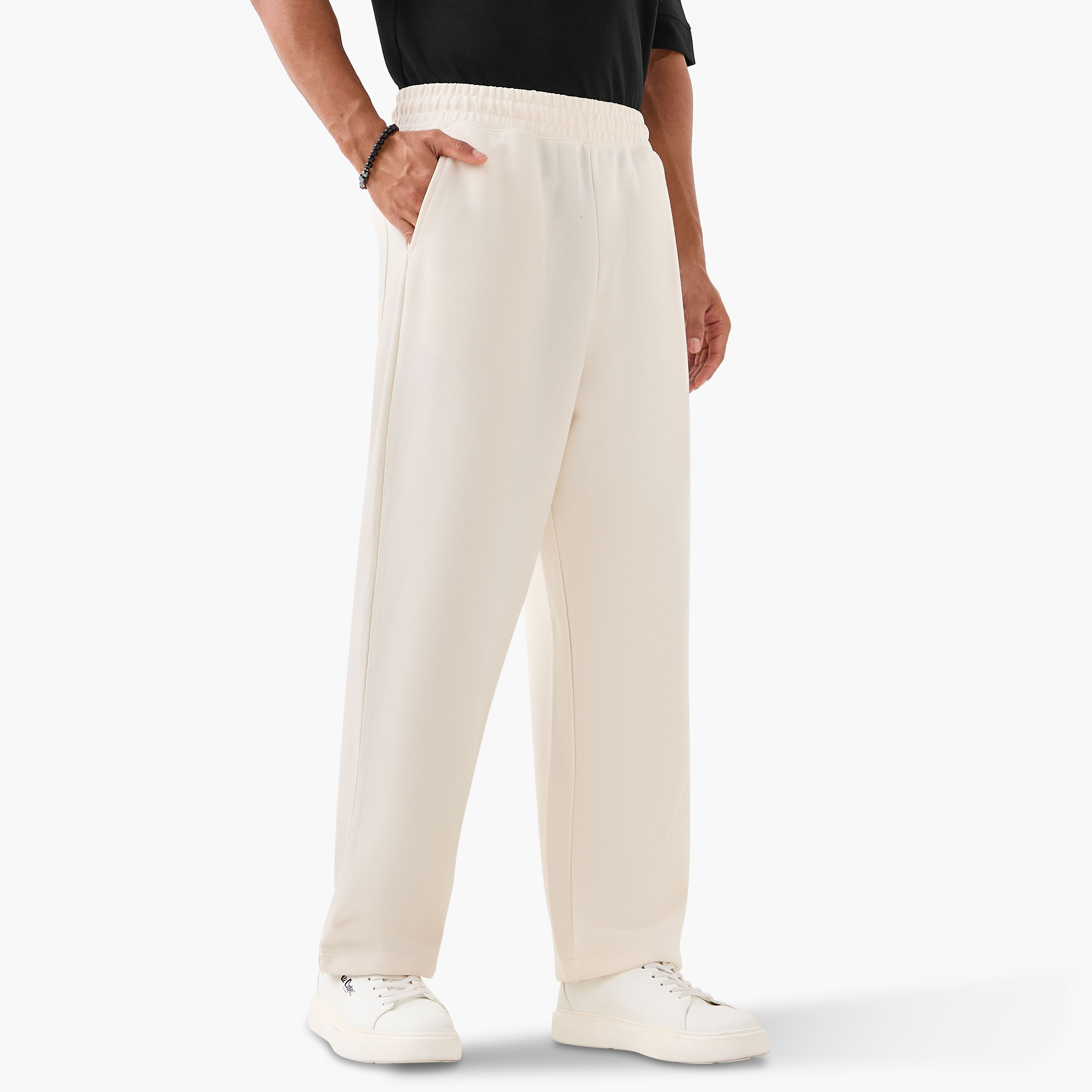 بنطلون رياضي إنترلوك بحافة مفتوحة للرجال-men-clothing-bottoms-joggers-image-4