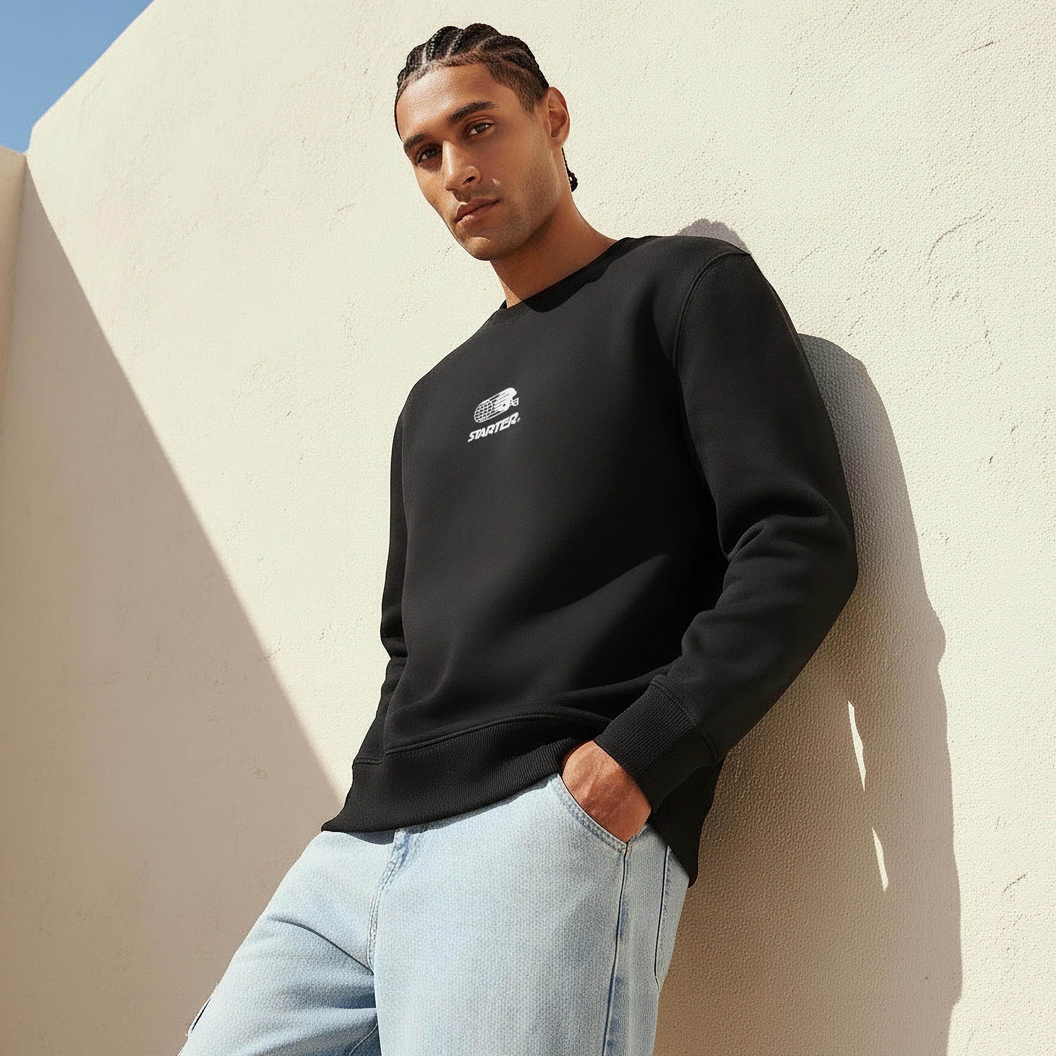 Starter Men Regular Fit Logo Print Sweatshirt-men-winterwear-hoodiesandsweatshirts-image-1