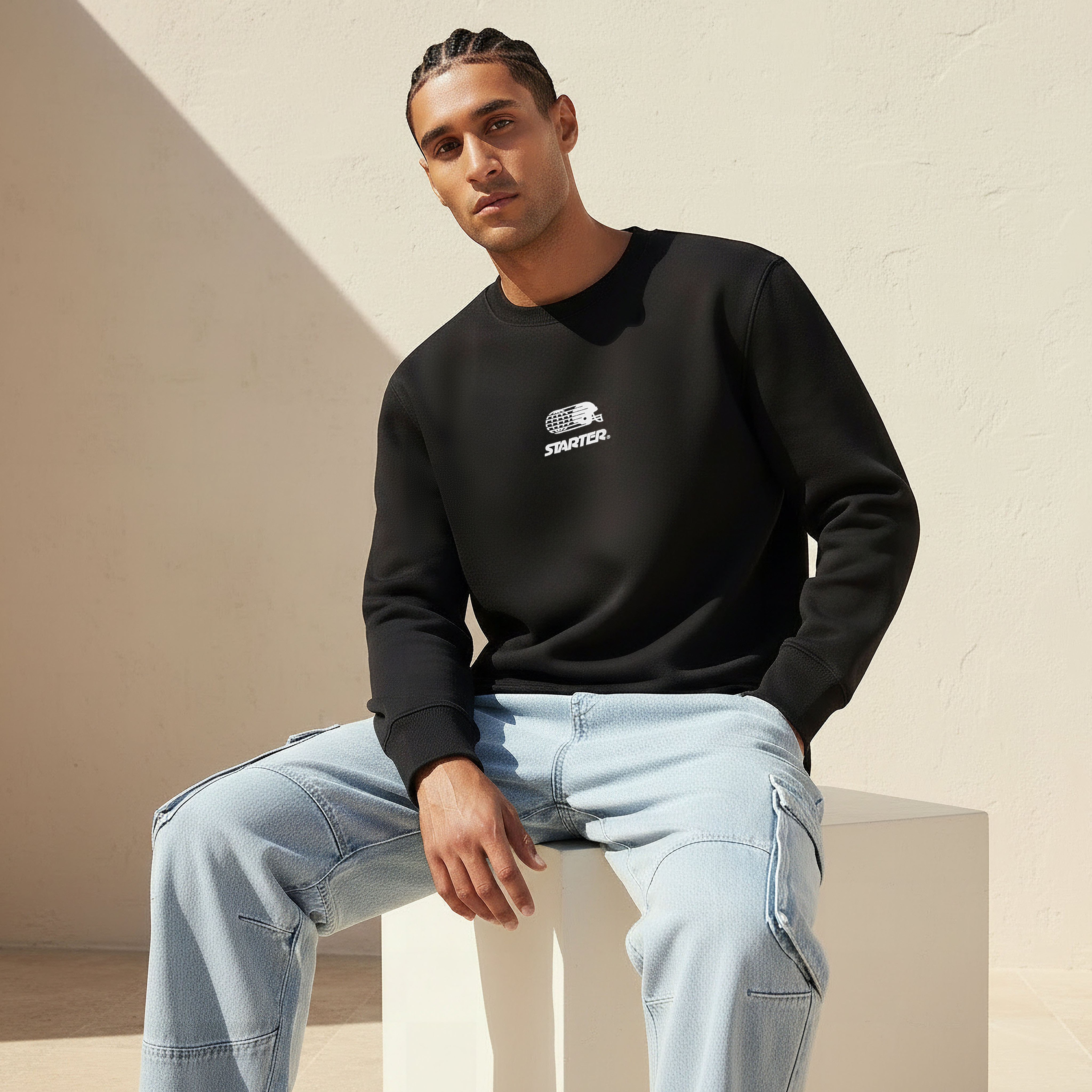 Starter Men Regular Fit Logo Print Sweatshirt-men-winterwear-hoodiesandsweatshirts-image-3
