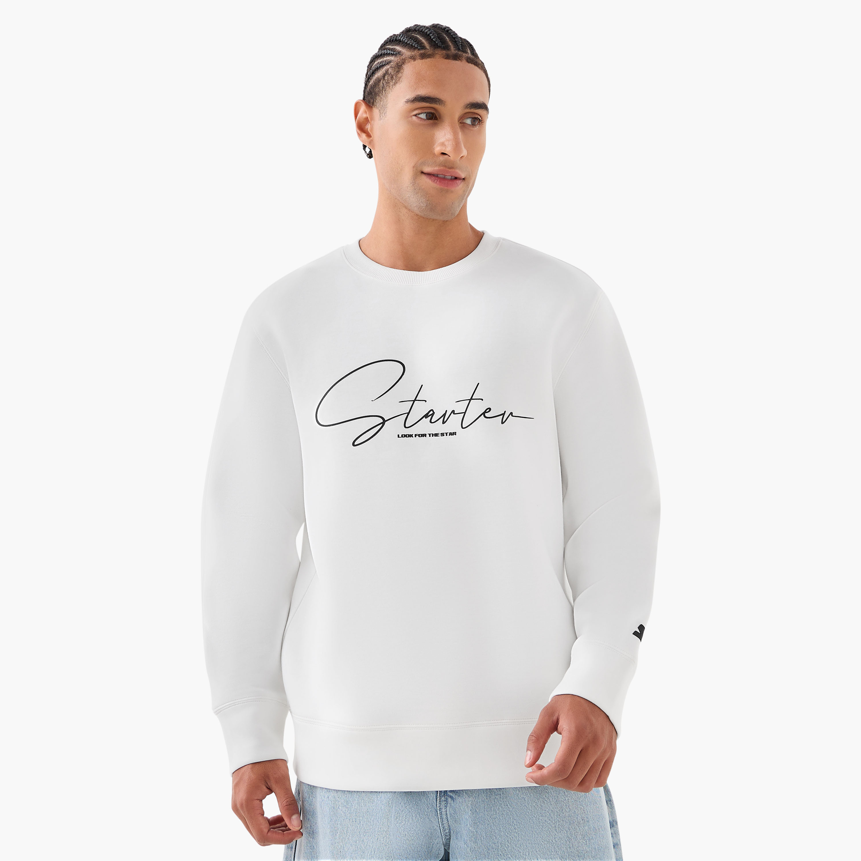 Starter Men Regular Fit Logo Print Sweatshirt-men-winterwear-hoodiesandsweatshirts-image-3
