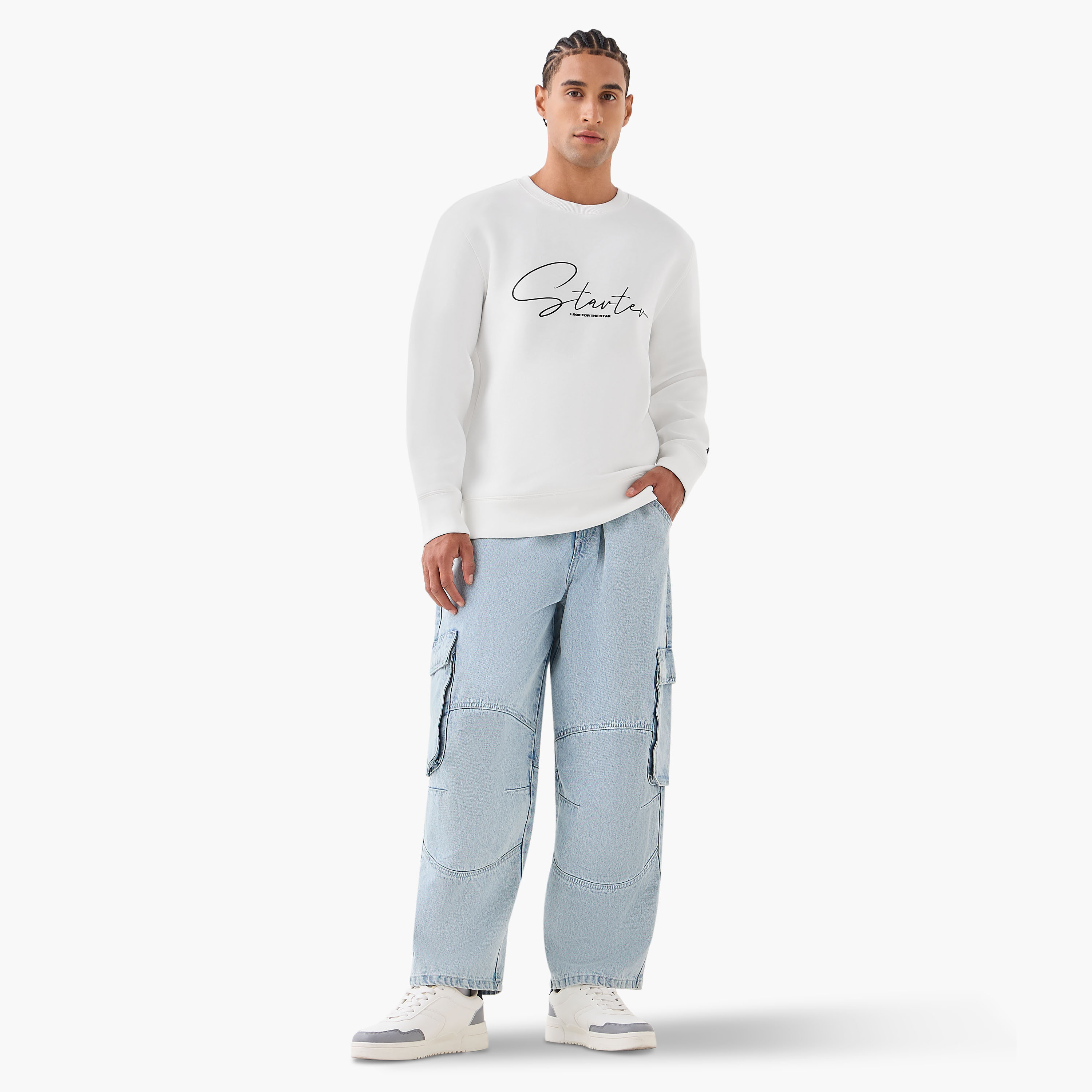 Starter Men Regular Fit Logo Print Sweatshirt-men-winterwear-hoodiesandsweatshirts-image-4