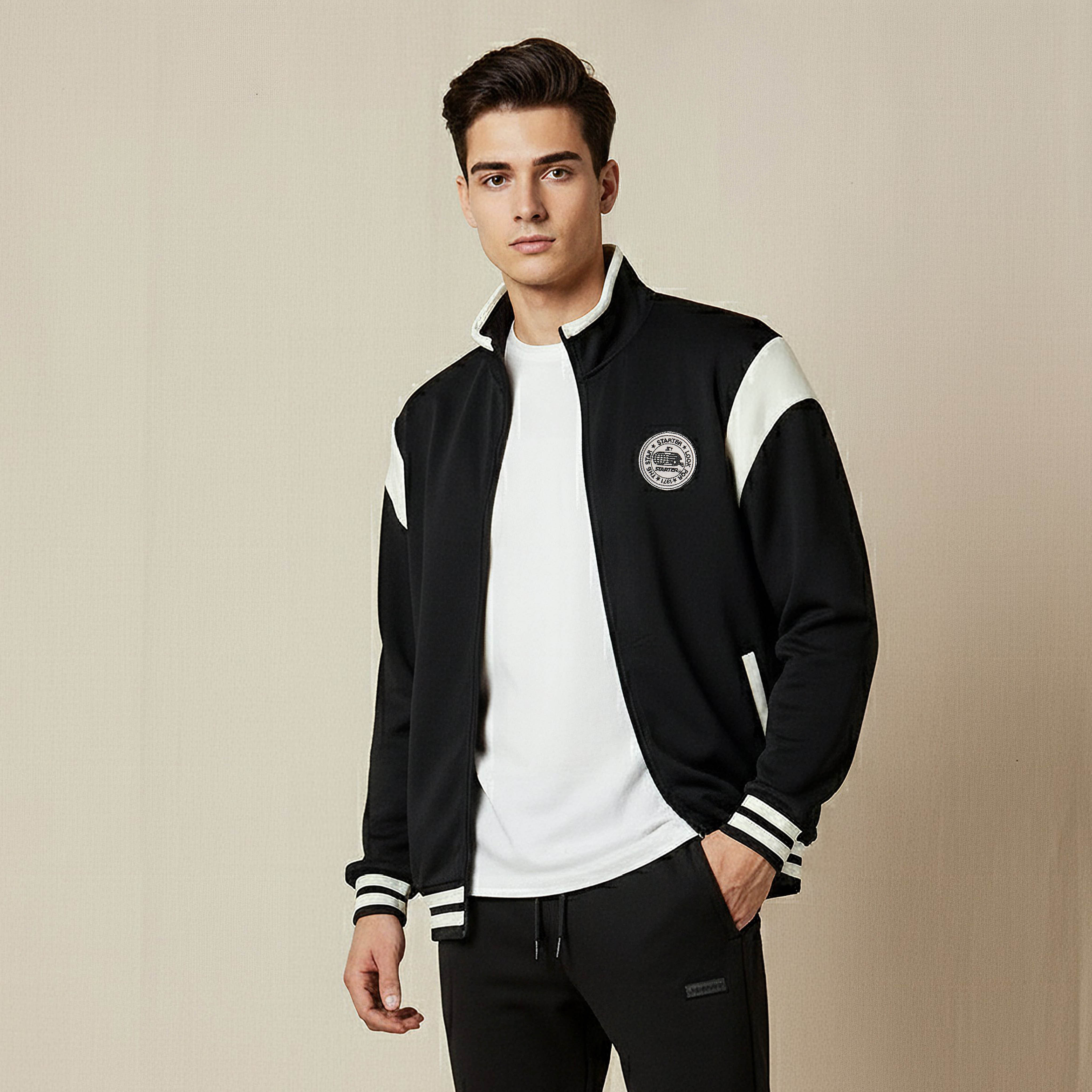 Starter Men Regular Fit Colourblock Varsity Jacket-men-clothing-jacketsandblazers-jackets-image-1