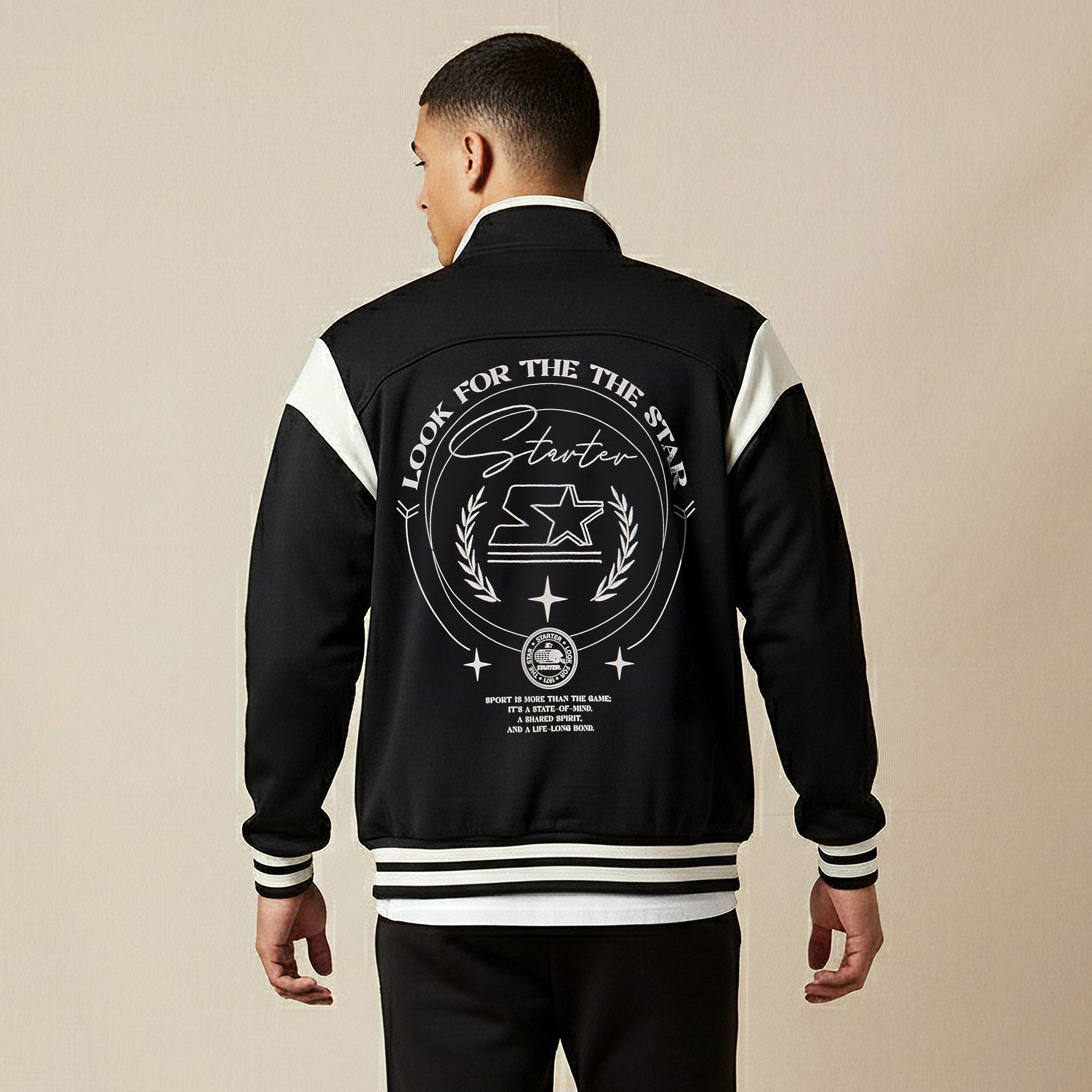 Starter Men Regular Fit Colourblock Varsity Jacket-men-clothing-jacketsandblazers-jackets-image-3