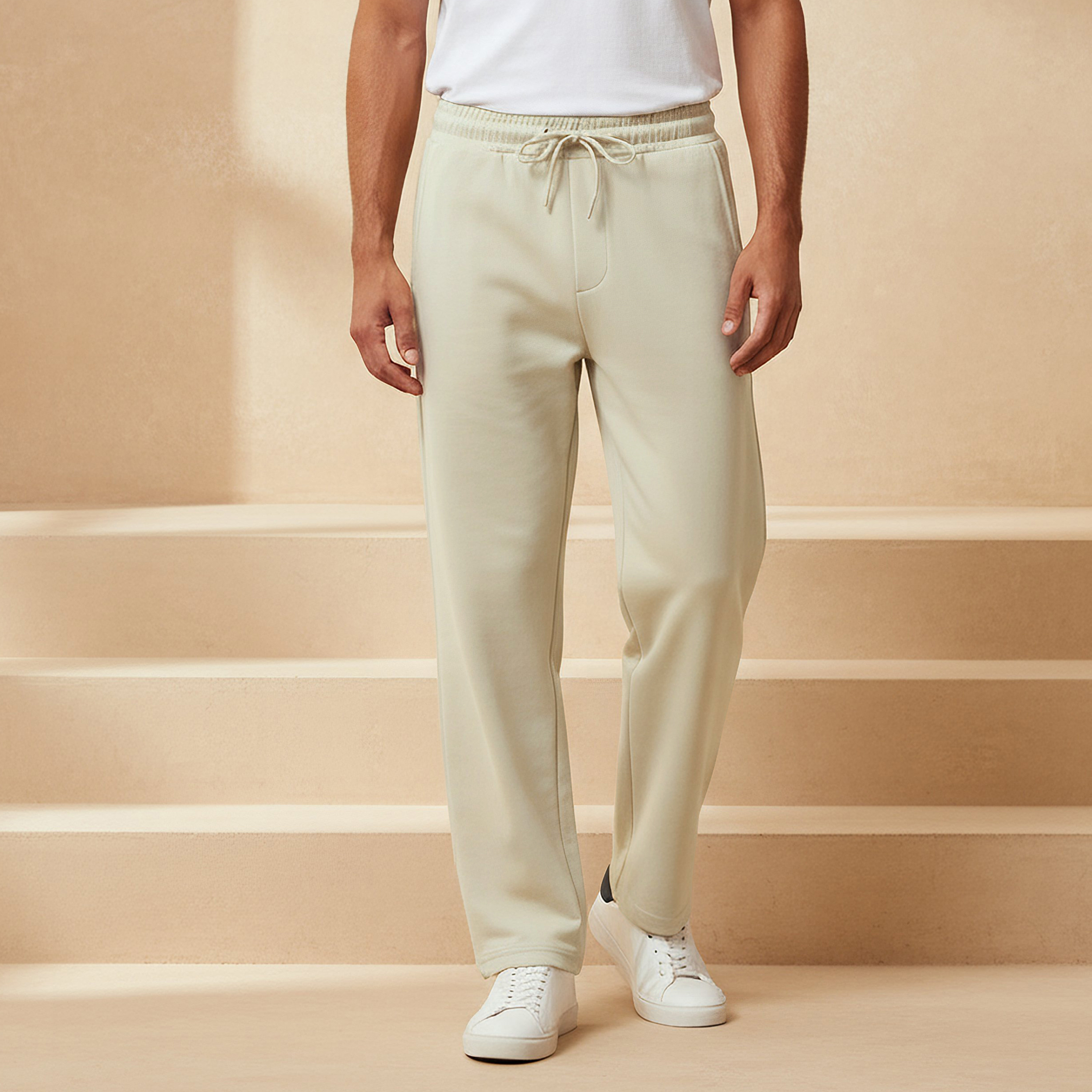 Men Regular Fit Joggers with Pockets-men-clothing-bottoms-joggers-image-1