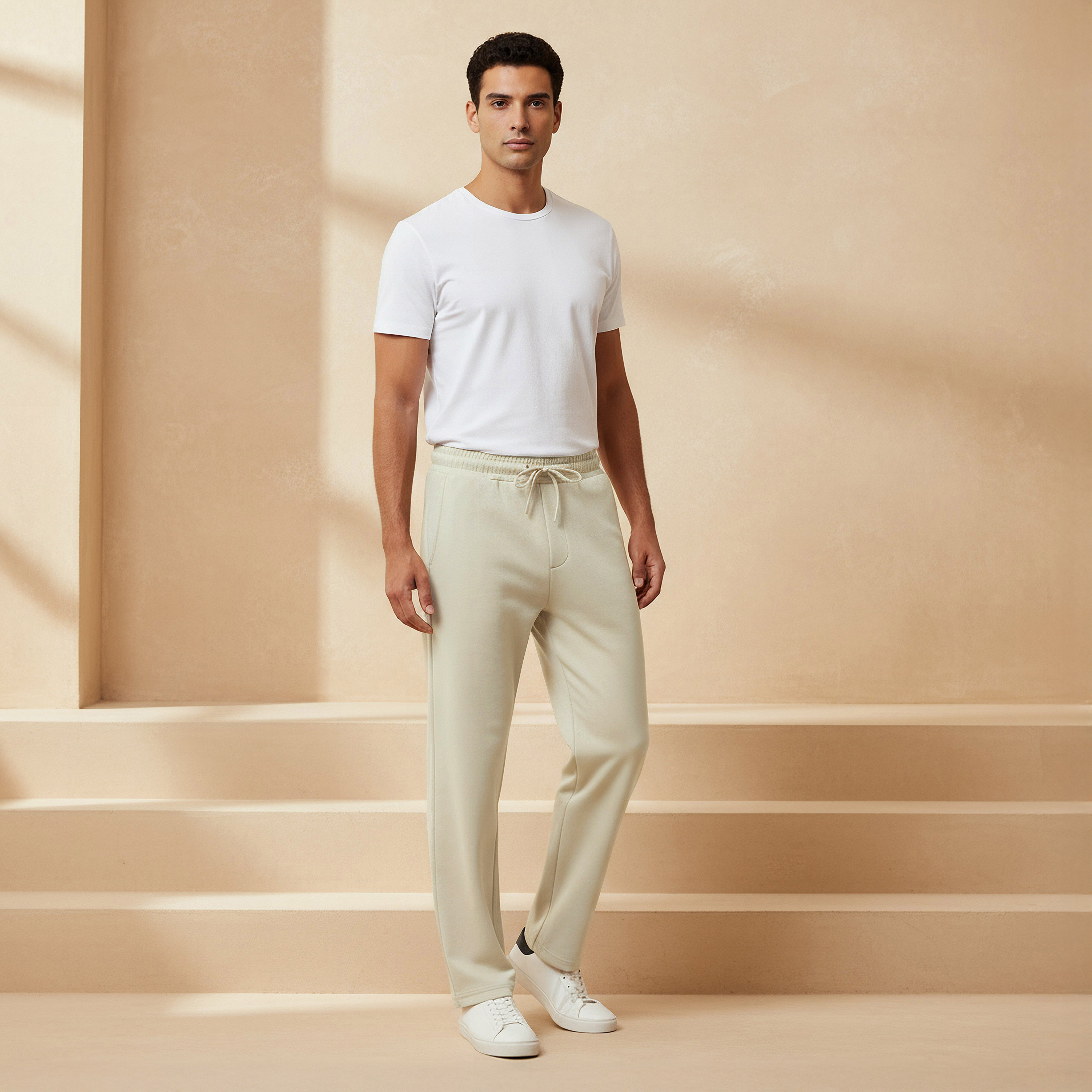 Men Regular Fit Joggers with Pockets-men-clothing-bottoms-joggers-image-2