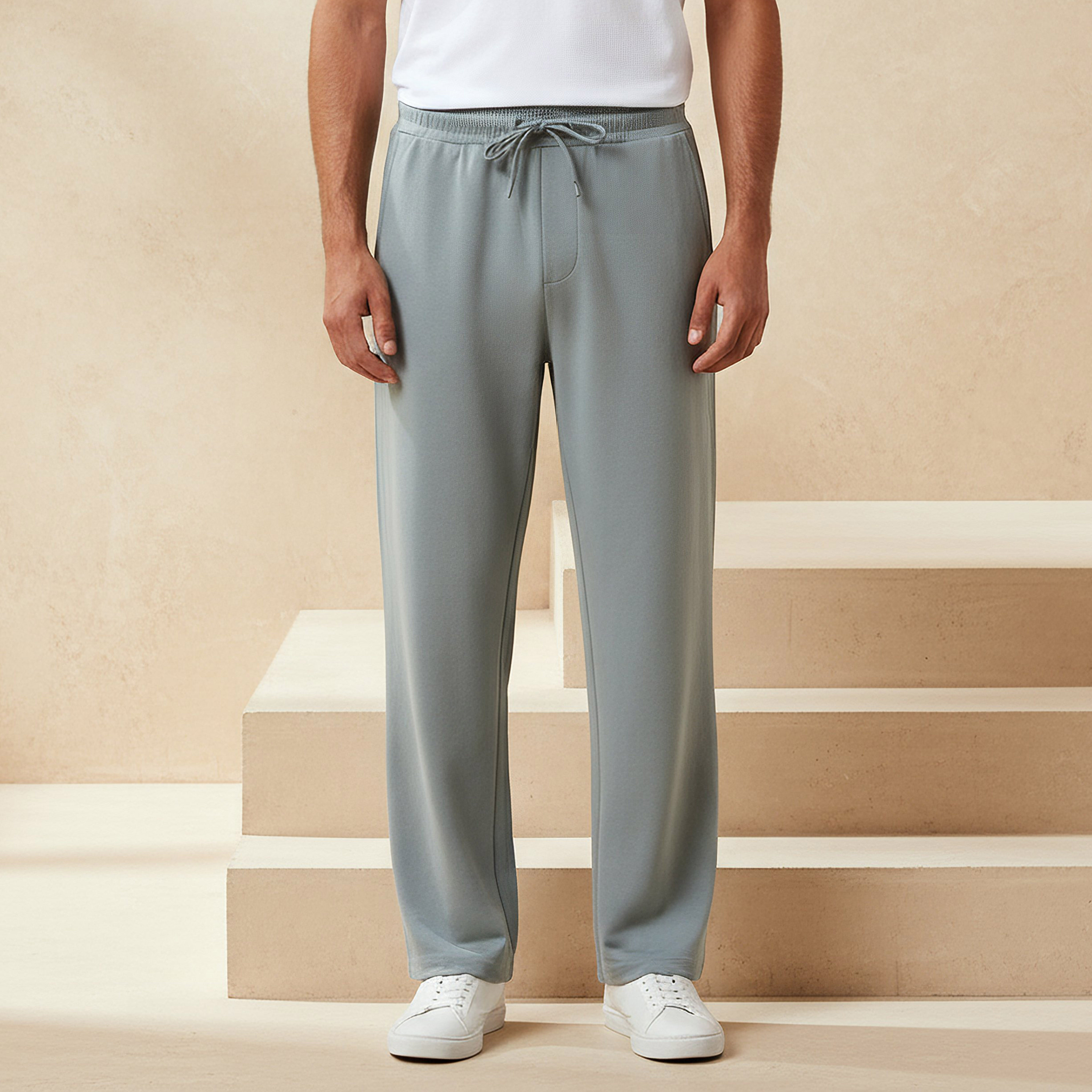 Men Regular Fit Joggers with Pockets-men-clothing-bottoms-joggers-image-1