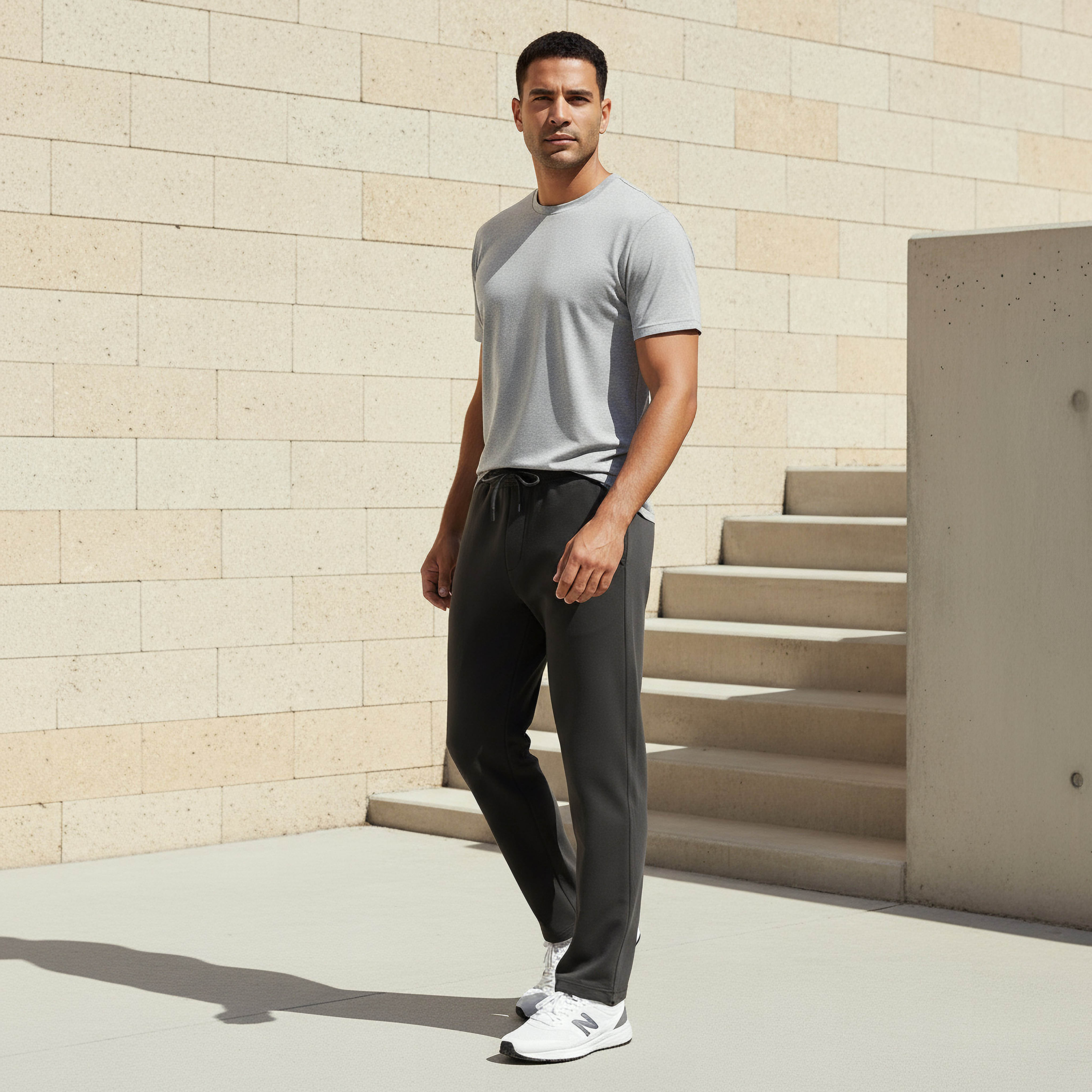 Men Regular Fit Joggers with Pockets-men-clothing-bottoms-joggers-image-2