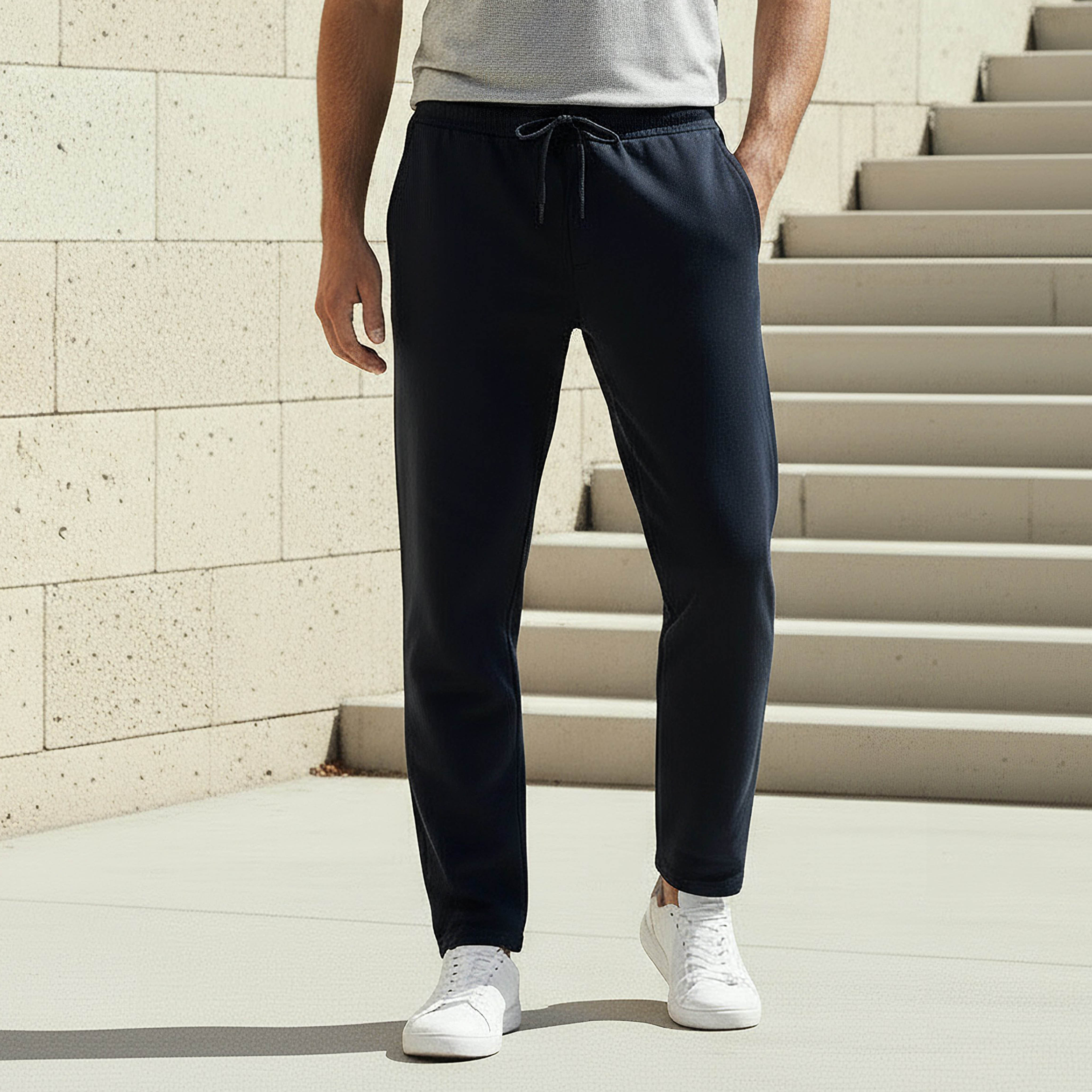 Men Regular Fit Joggers with Pockets-men-clothing-bottoms-joggers-image-1