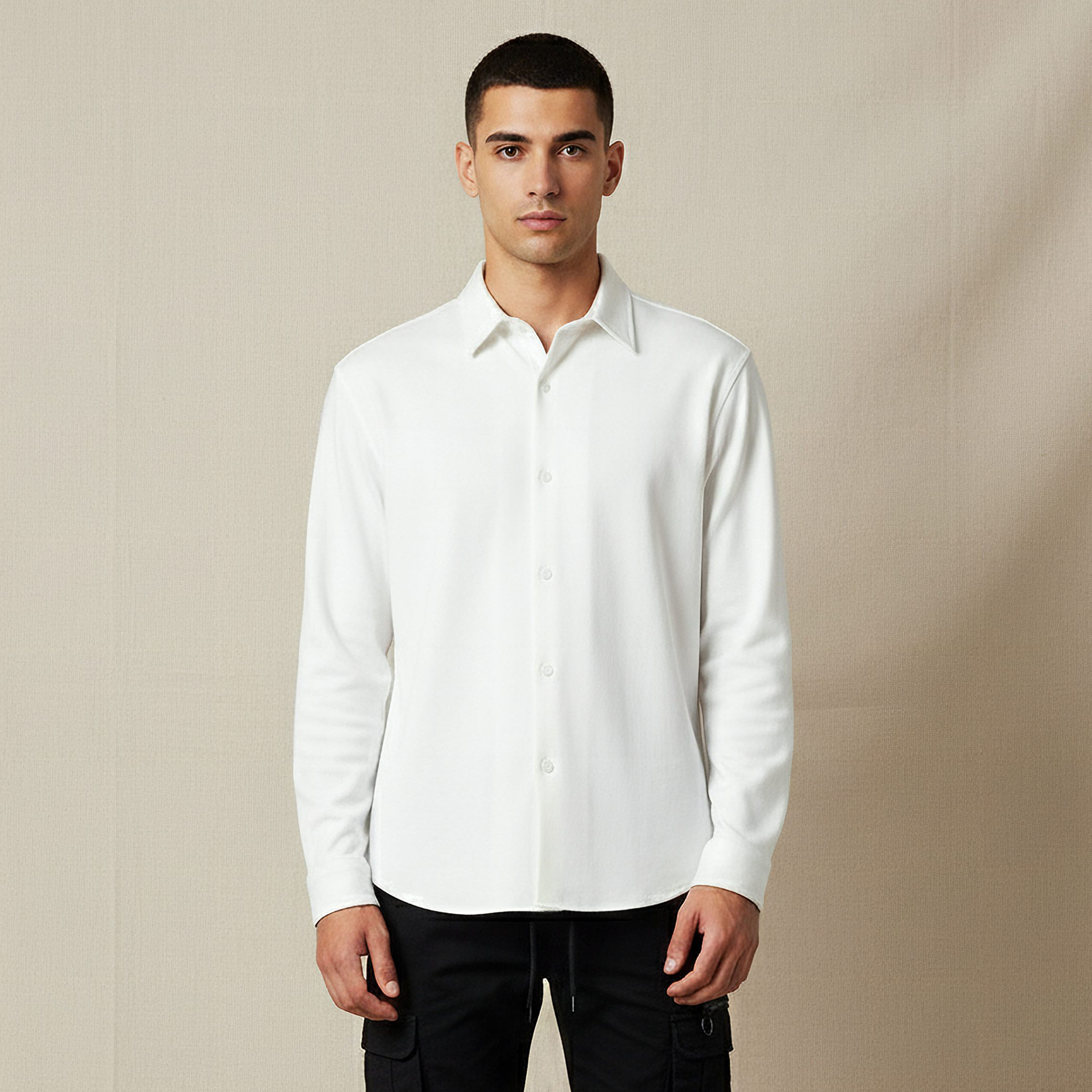 Men Regular Fit Collared Long Sleeves Shirt-men-clothing-shirts-image-1