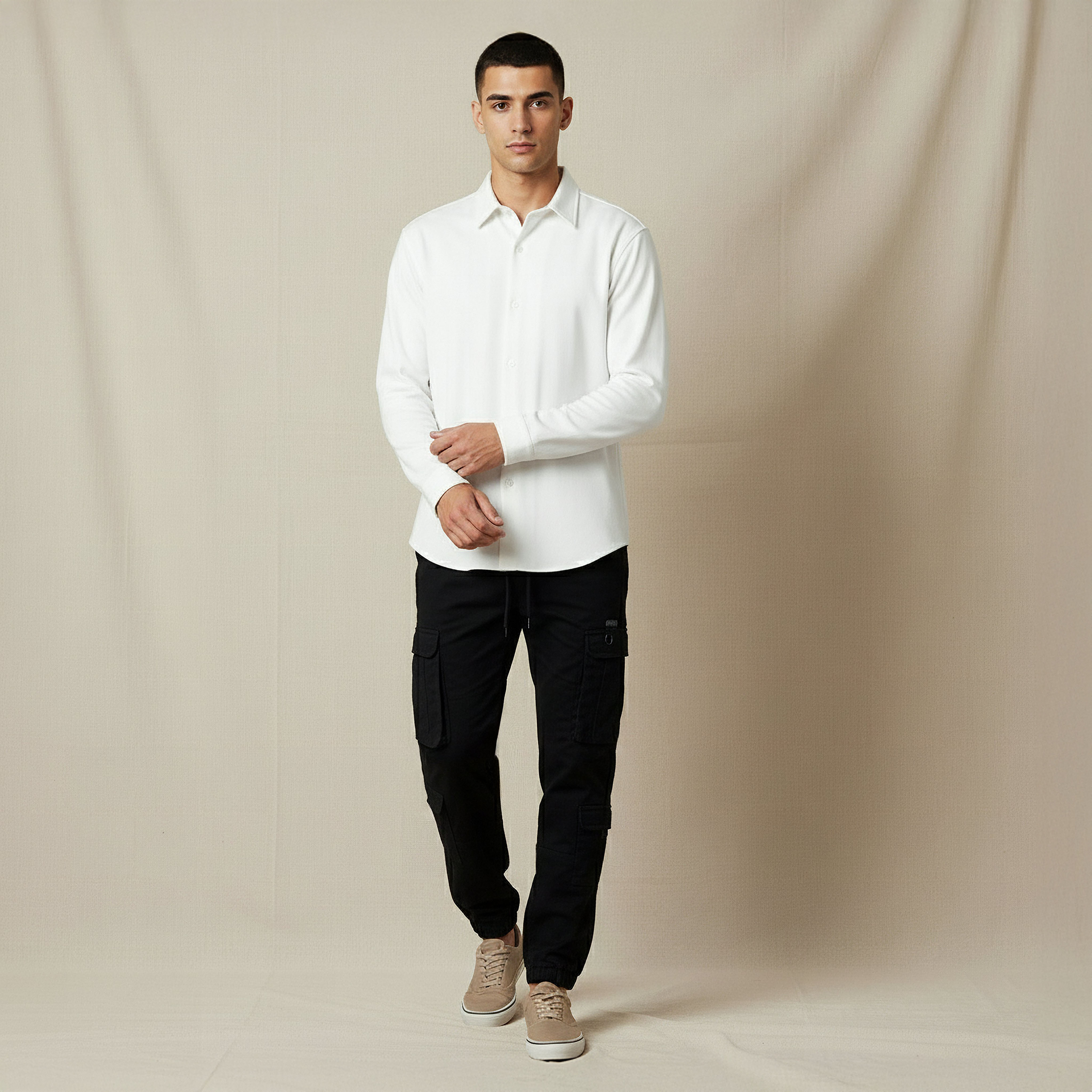 Men Regular Fit Collared Long Sleeves Shirt-men-clothing-shirts-image-2