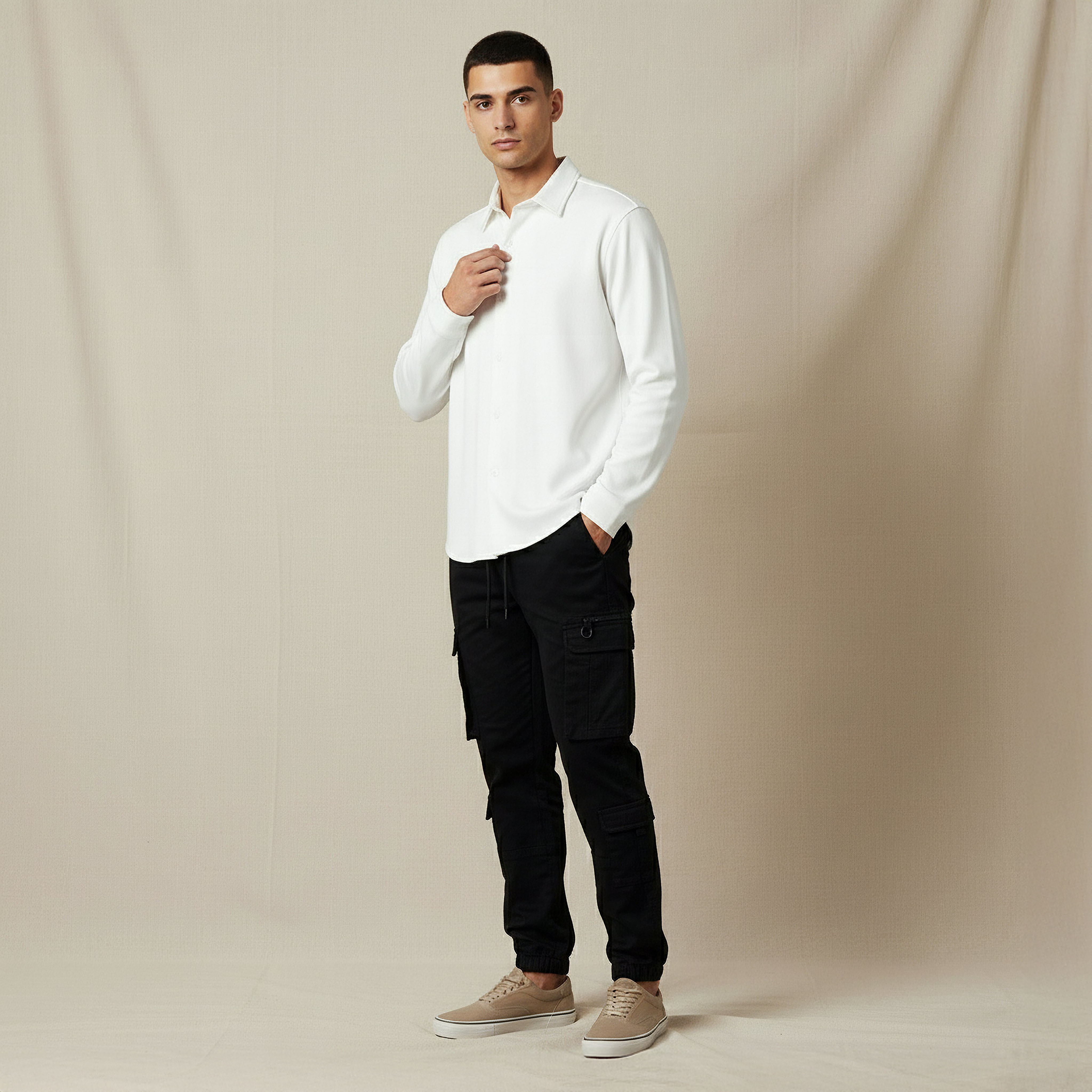 Men Regular Fit Collared Long Sleeves Shirt-men-clothing-shirts-image-5