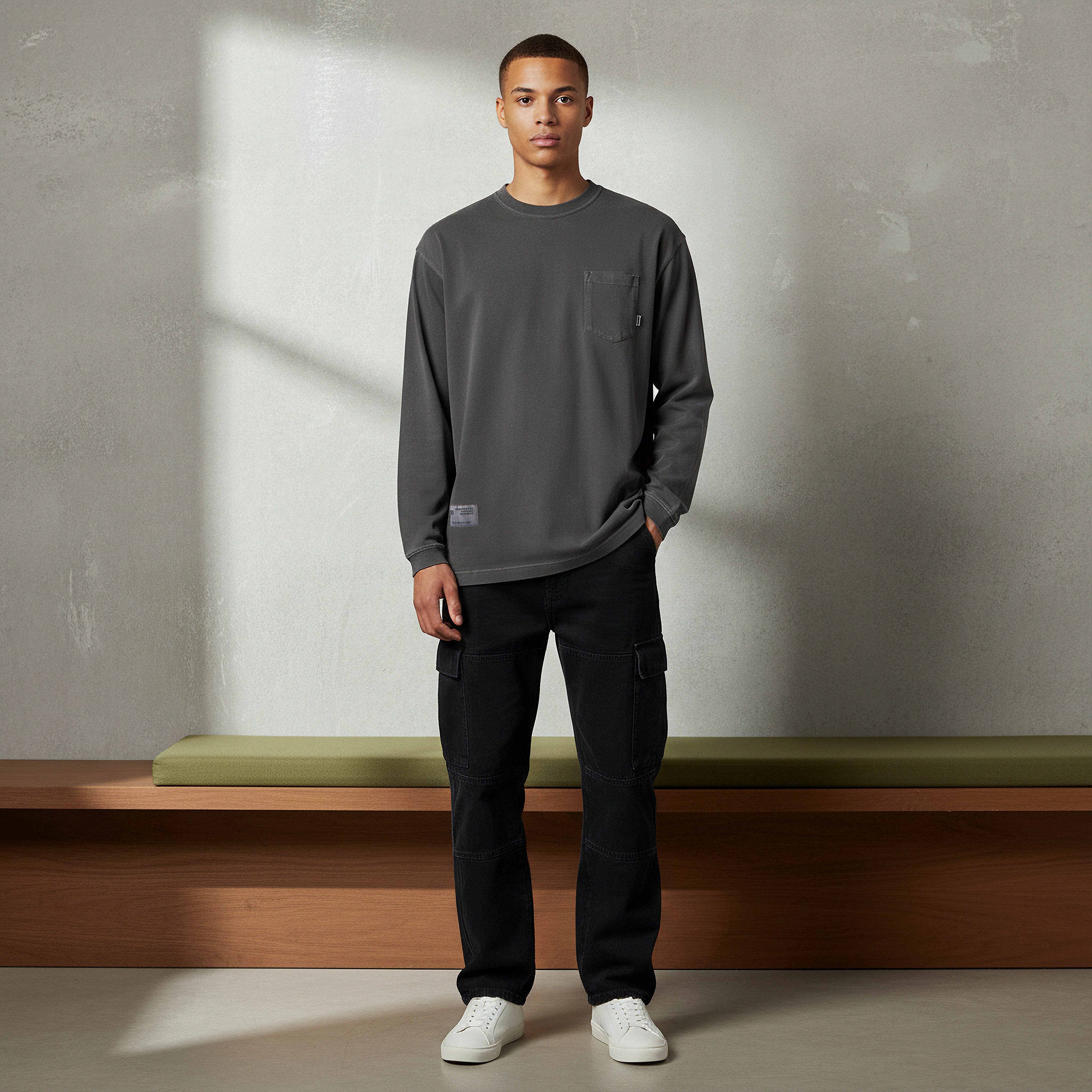 Men Regular Fit Crew Neck Long Sleeve Chest Pocket T-shirt-men-clothing-tshirtsandpolos-tshirts-image-3