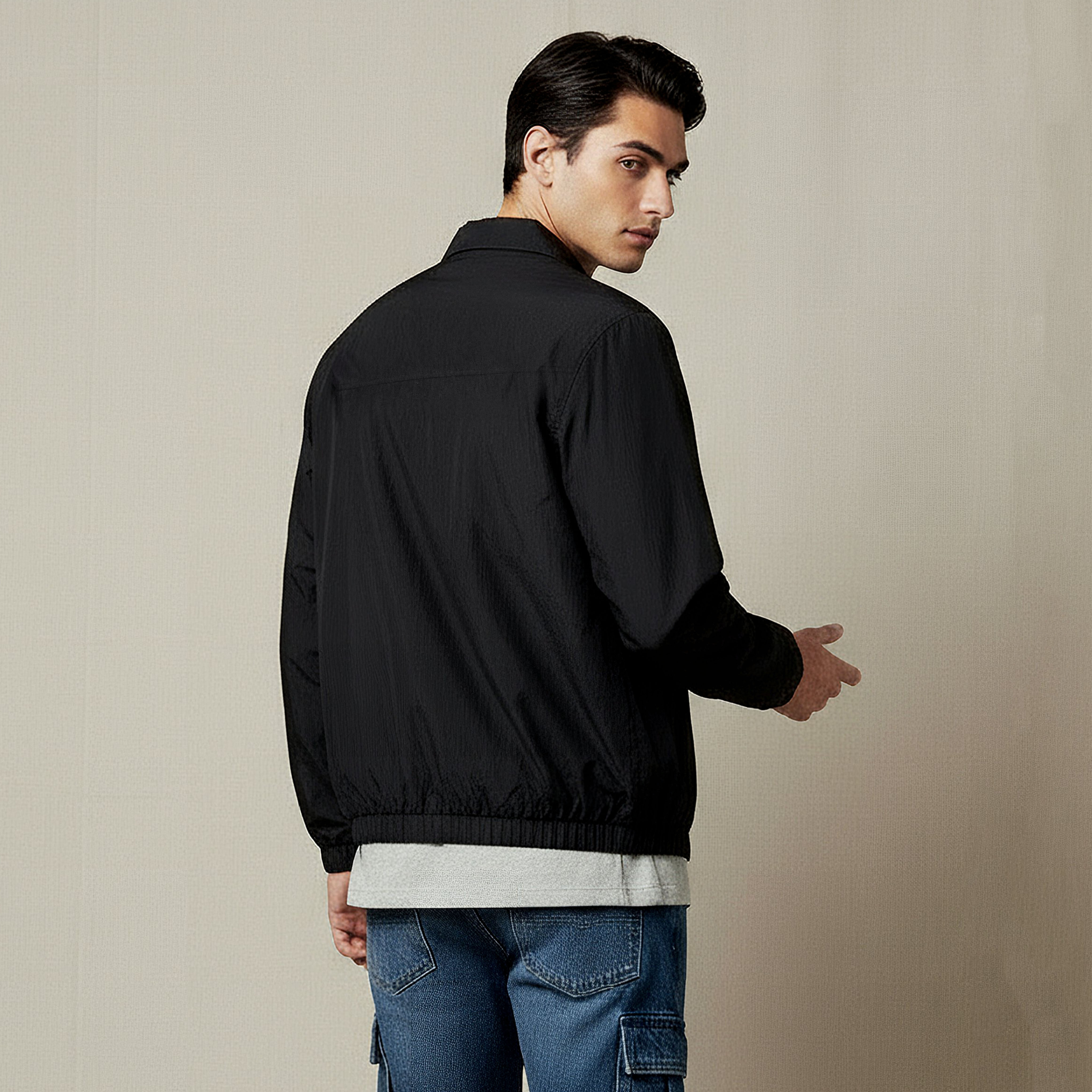 Men Regular Fit Zip Through Bomber Jacket-men-clothing-jacketsandblazers-jackets-image-3
