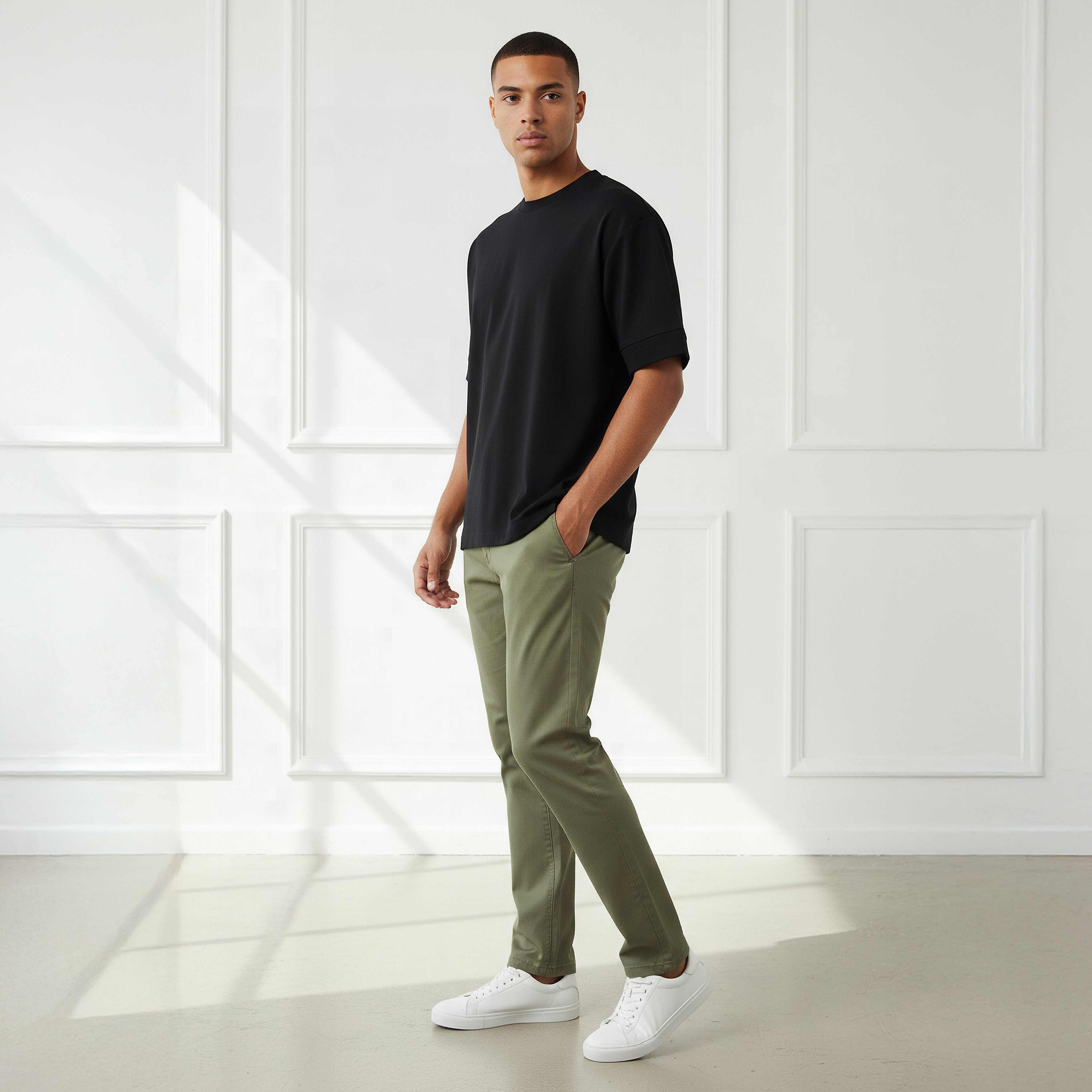 Men Relaxed Fit Crew Neck Short Sleeve Patch Detail T-shirt-men-clothing-tshirtsandpolos-tshirts-image-2