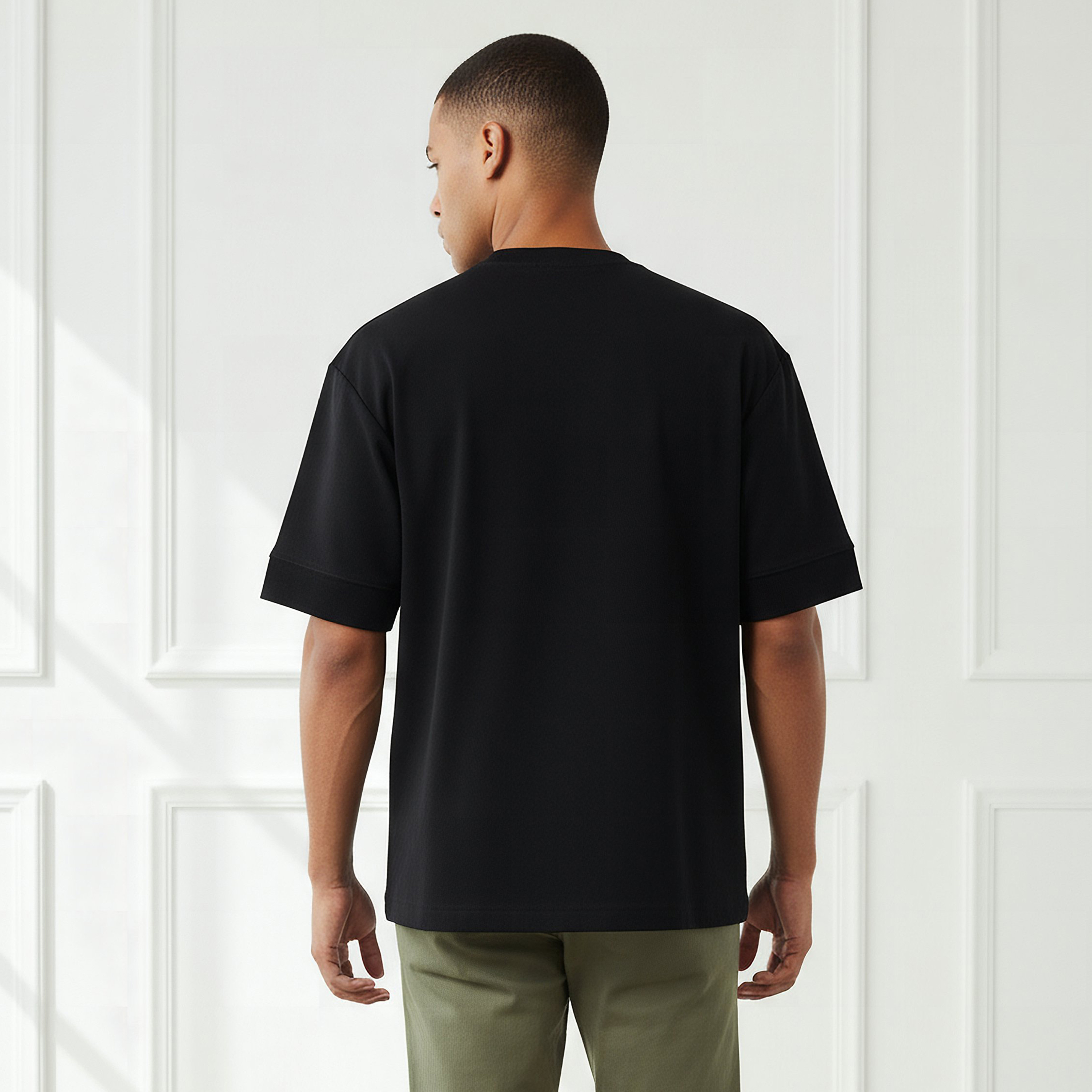 Men Relaxed Fit Crew Neck Short Sleeve Patch Detail T-shirt-men-clothing-tshirtsandpolos-tshirts-image-3