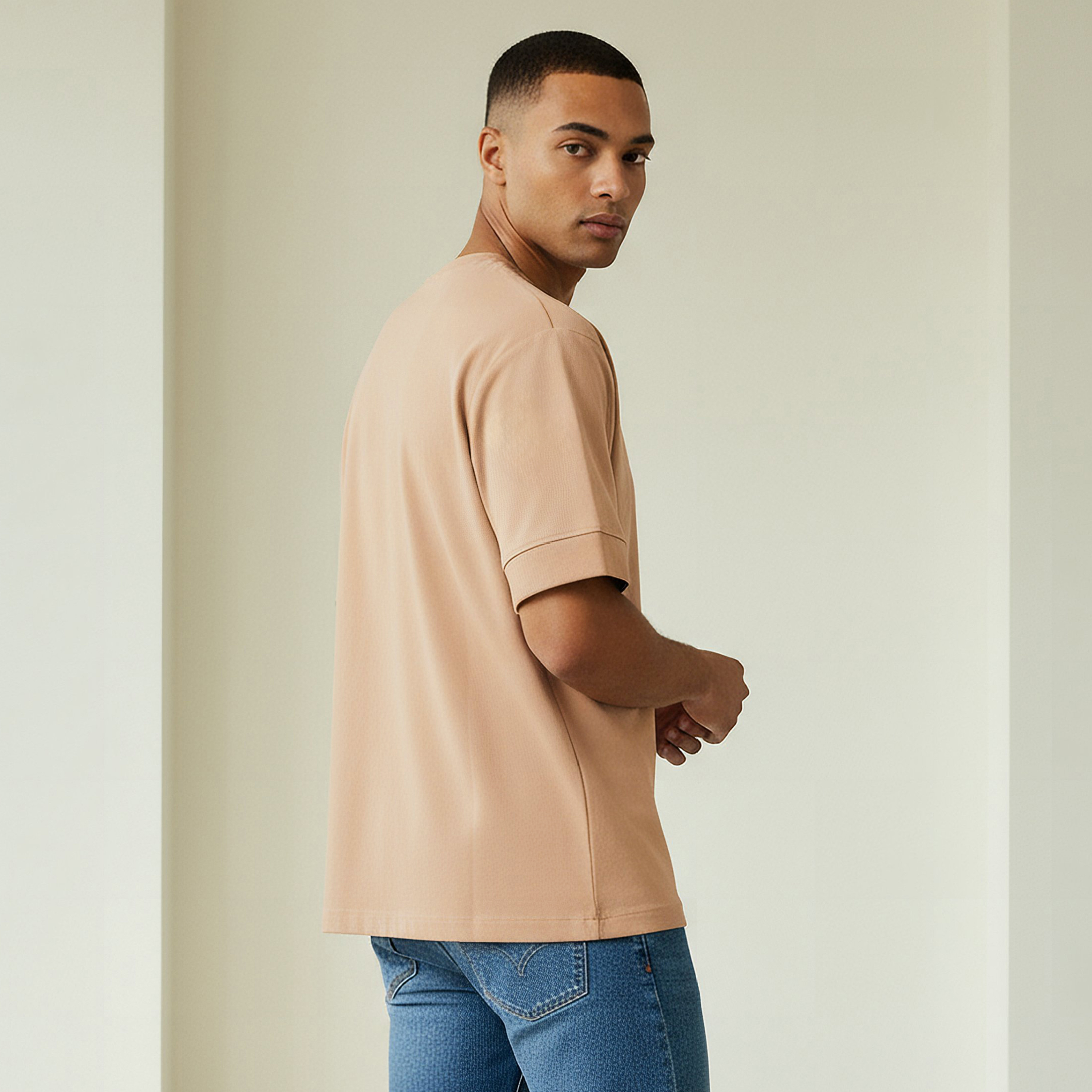 Men Relaxed Fit Crew Neck Short Sleeve Patch Detail T-shirt-men-clothing-tshirtsandpolos-tshirts-image-3