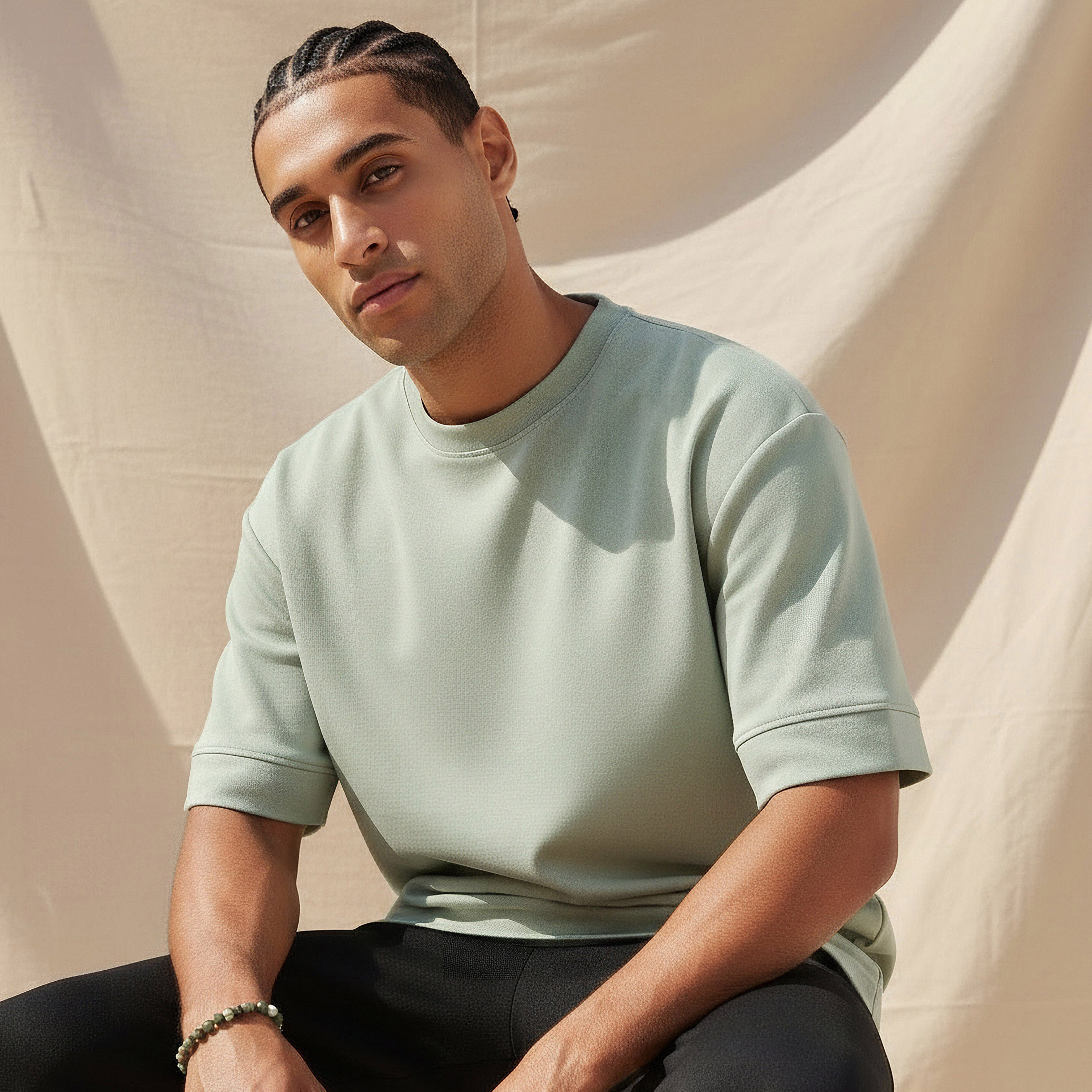 Men Relaxed Fit Crew Neck Short Sleeve Patch Detail T-shirt-men-clothing-tshirtsandpolos-tshirts-image-1