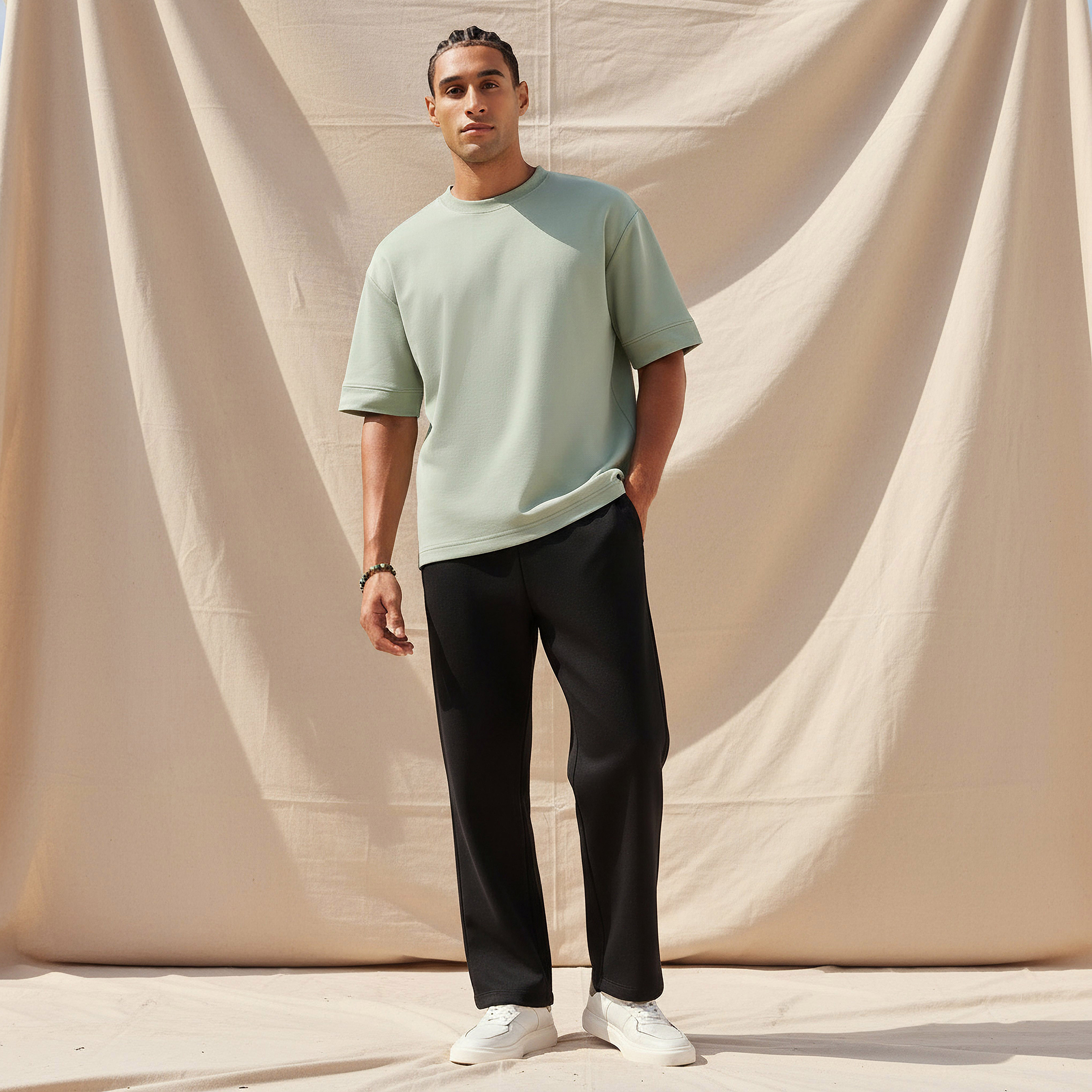 Men Relaxed Fit Crew Neck Short Sleeve Patch Detail T-shirt-men-clothing-tshirtsandpolos-tshirts-image-2