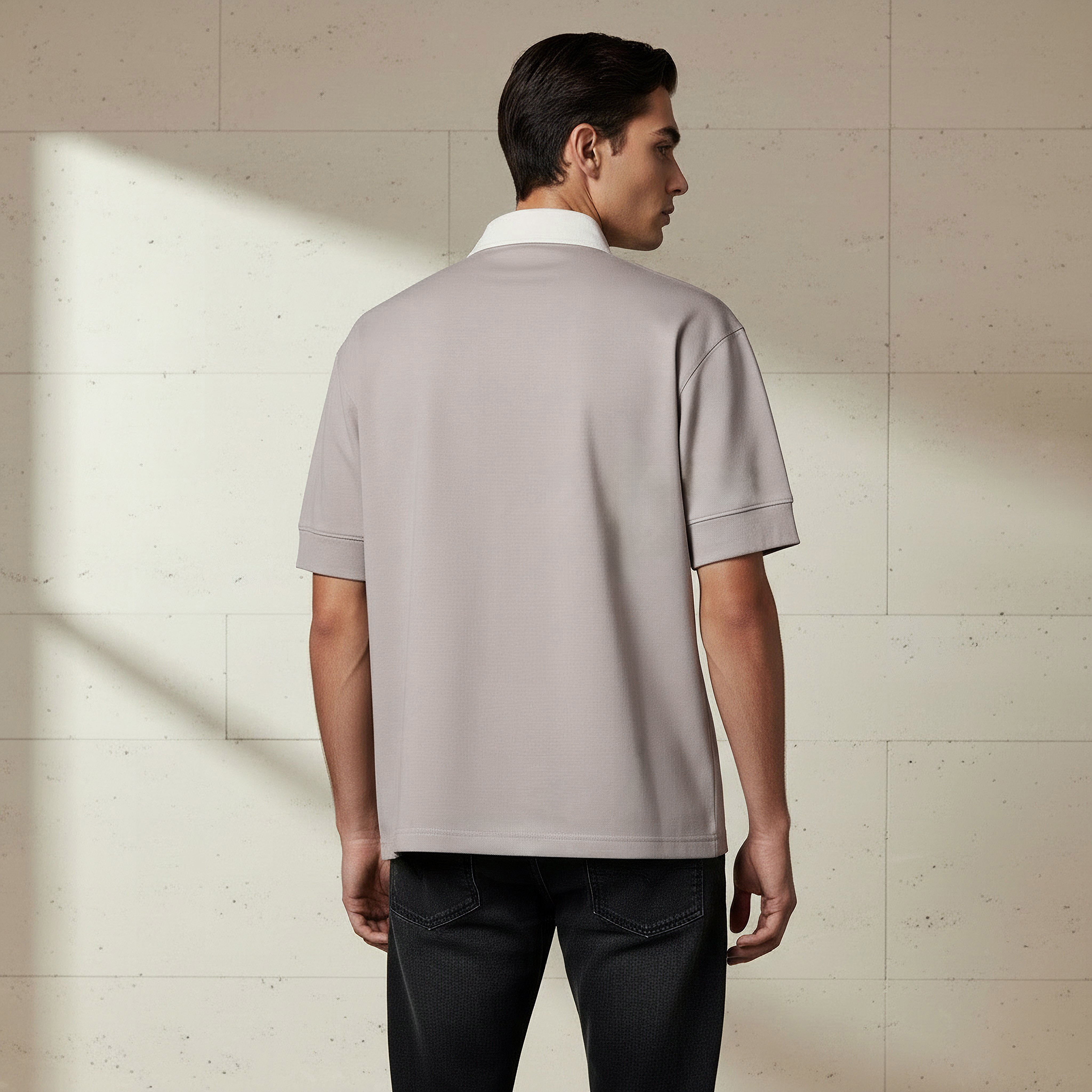 Men Short Sleeves Contast Collar Polo T-shirt-men-clothing-tshirtsandpolos-polos-image-3