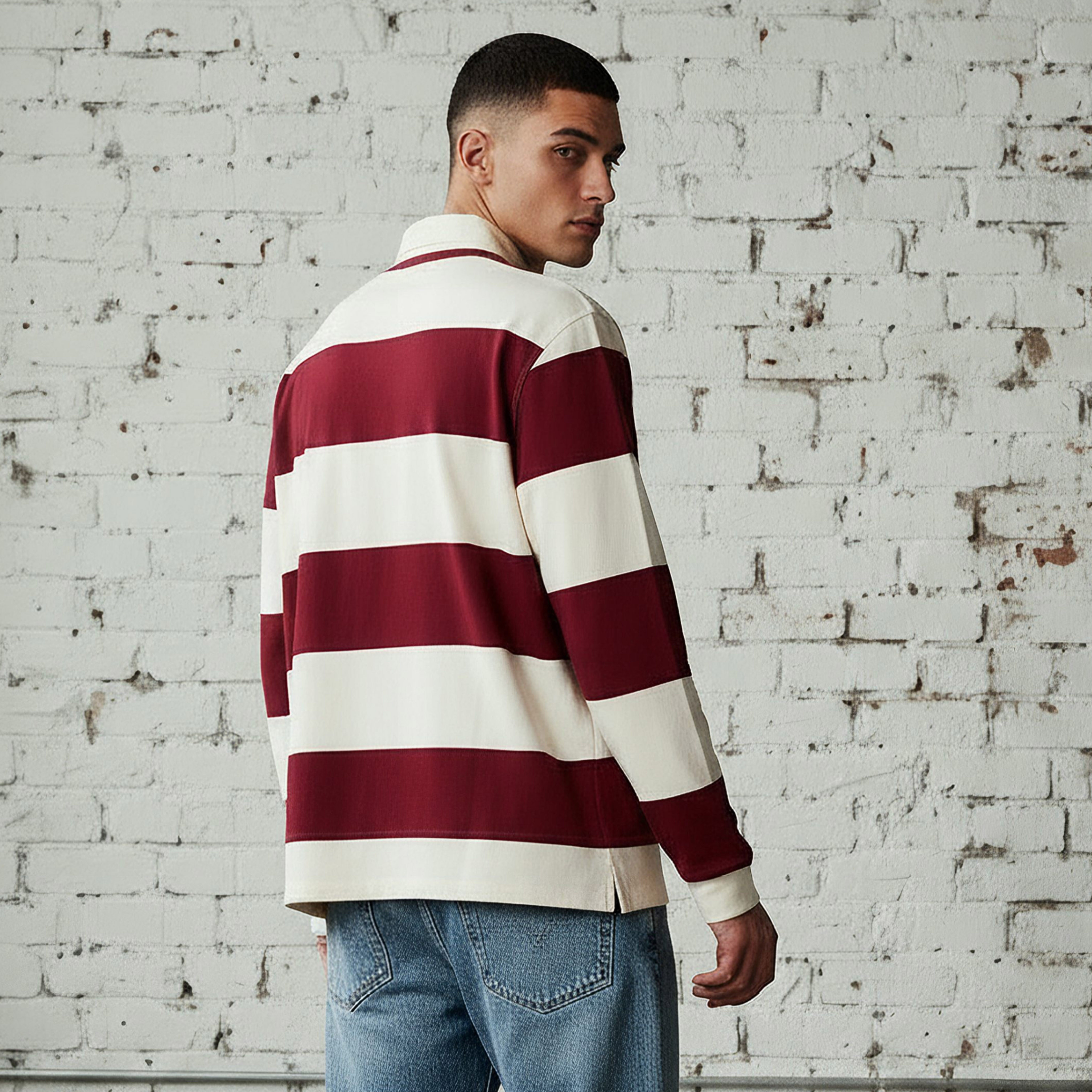 Men Regular Fit Striped Rugby Sweatshirt-men-winterwear-hoodiesandsweatshirts-image-5