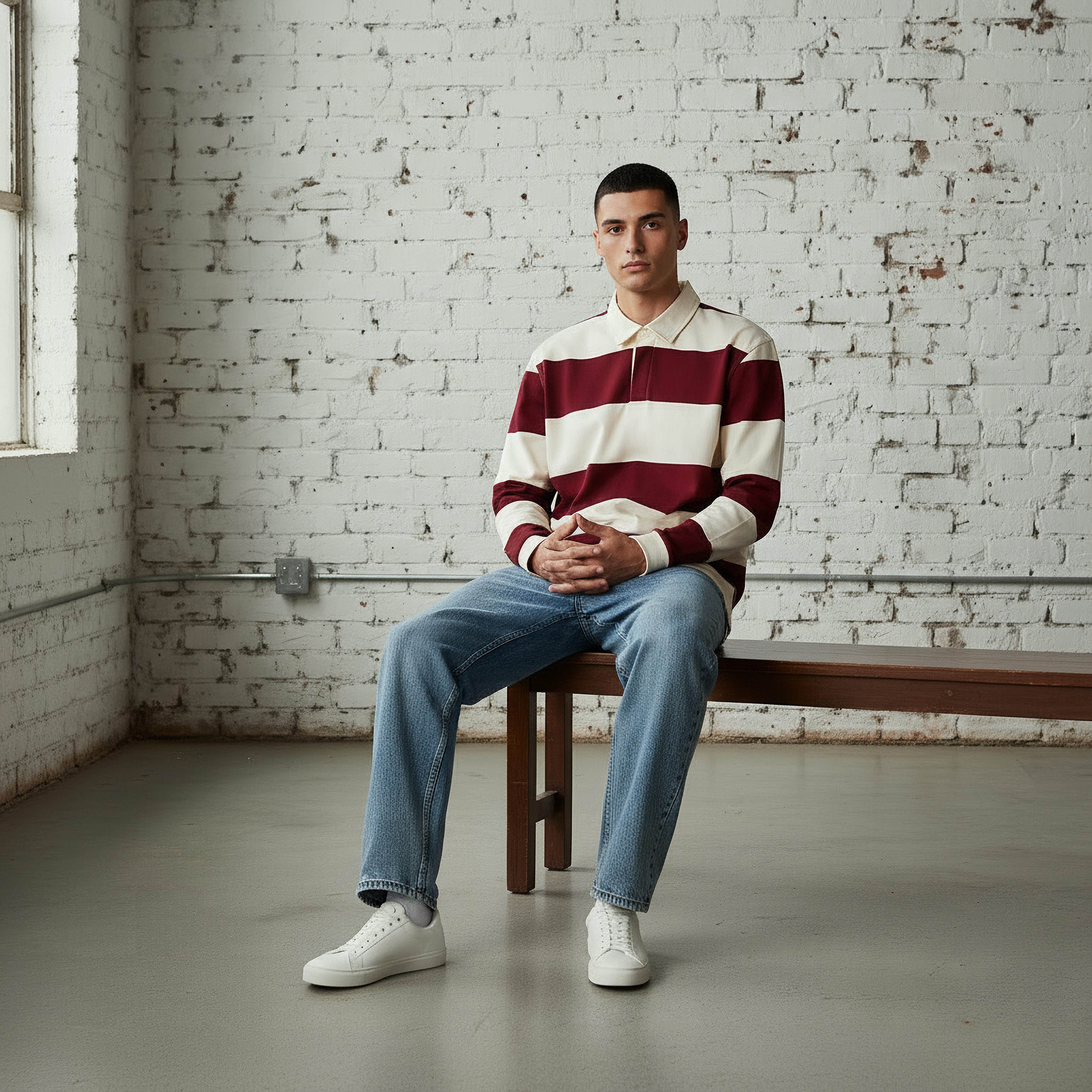 Men Regular Fit Striped Rugby Sweatshirt-men-winterwear-hoodiesandsweatshirts-image-7