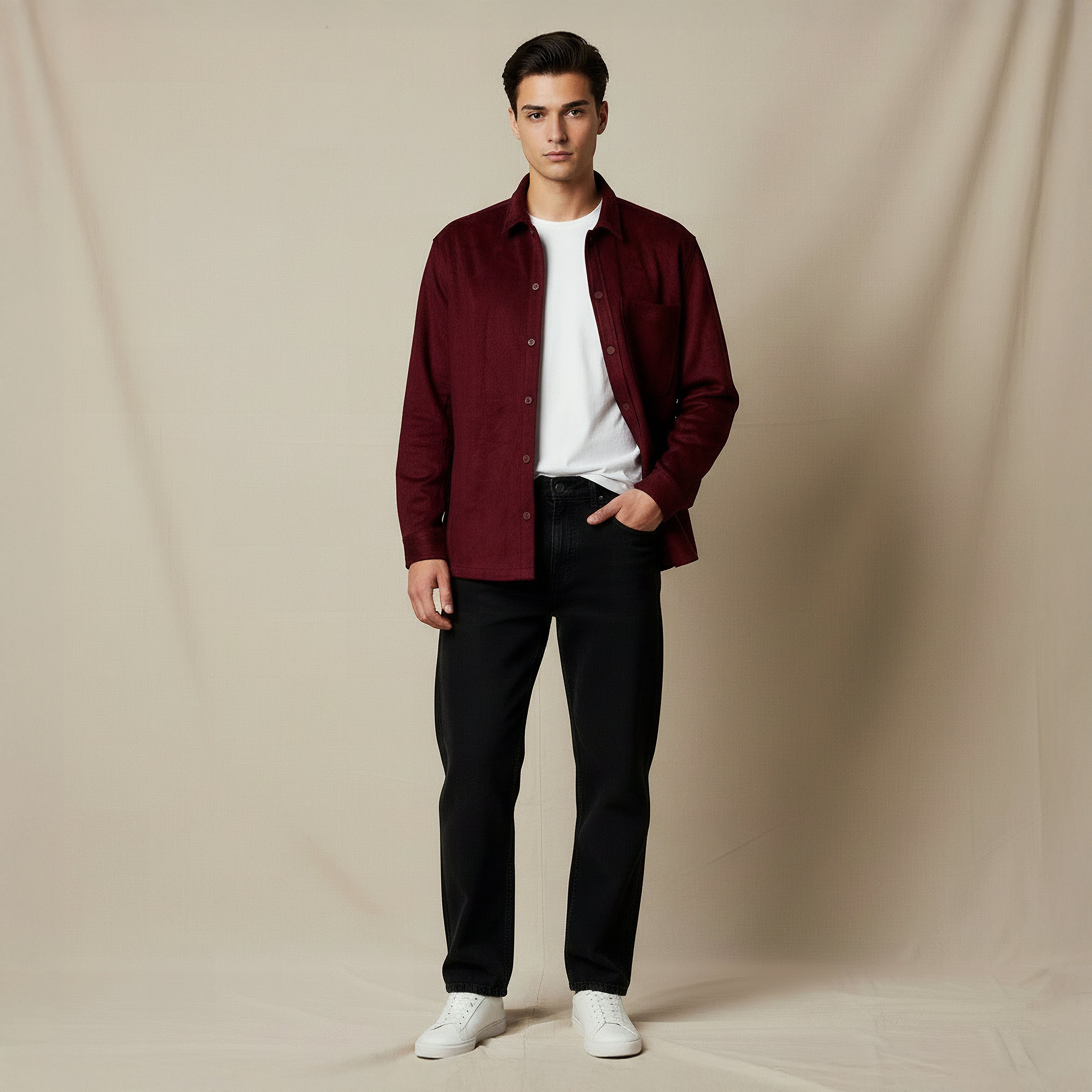 Men Regular Fit Suede Shacket-men-clothing-jacketsandblazers-jackets-image-2