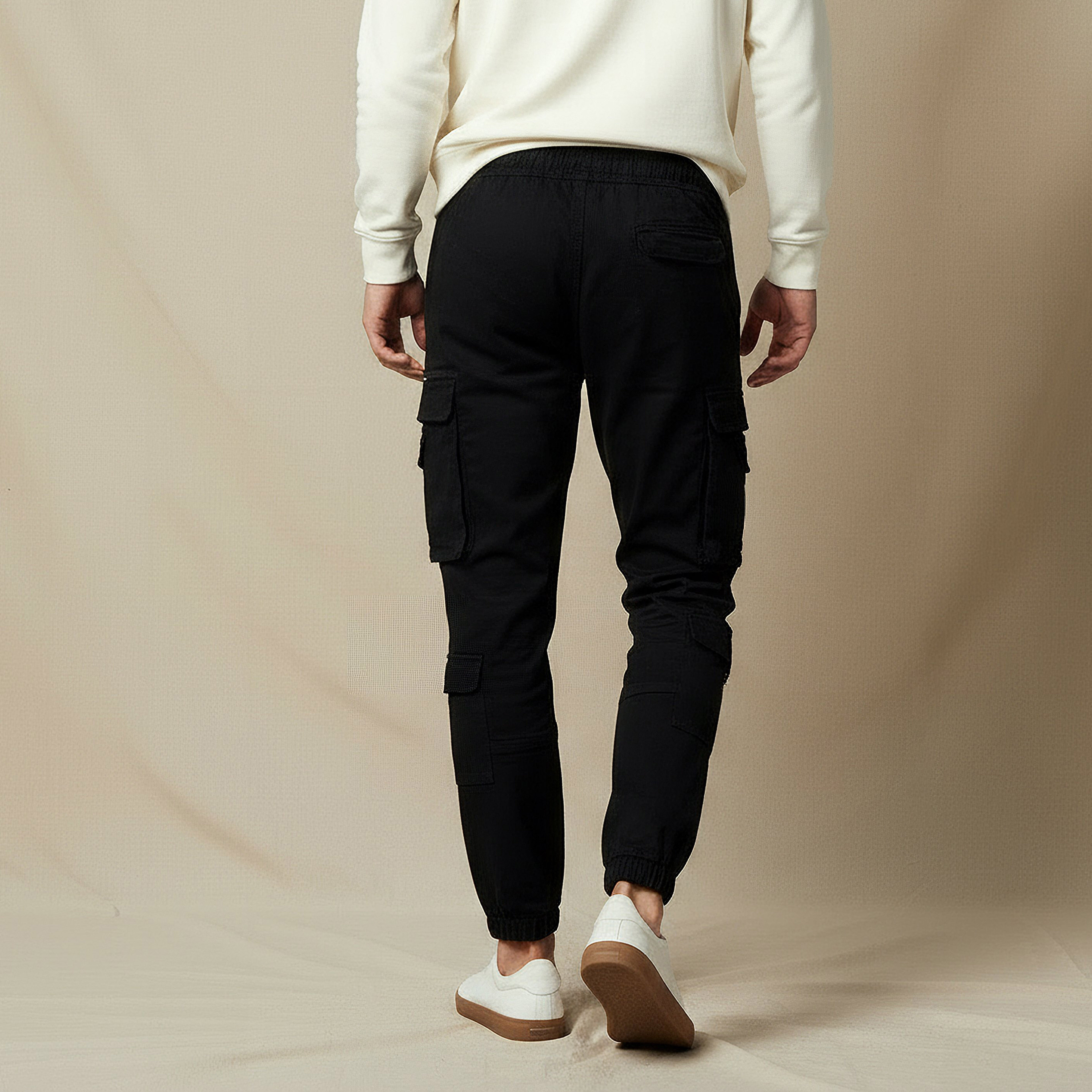 Men Regular Fit Cargo Trousers-men-clothing-bottoms-trousersandchinos-trousers-image-3