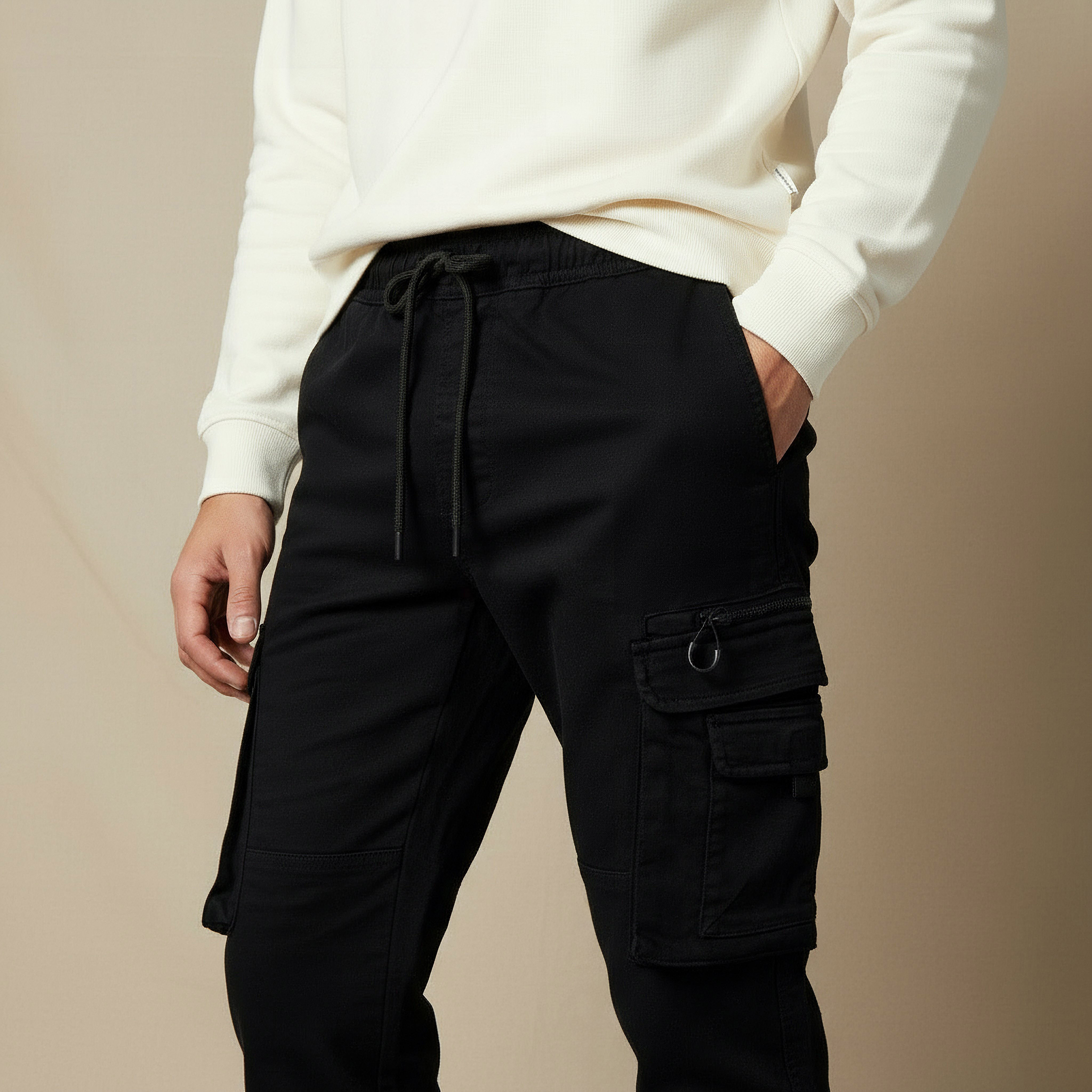 Men Regular Fit Cargo Trousers-men-clothing-bottoms-trousersandchinos-trousers-image-4