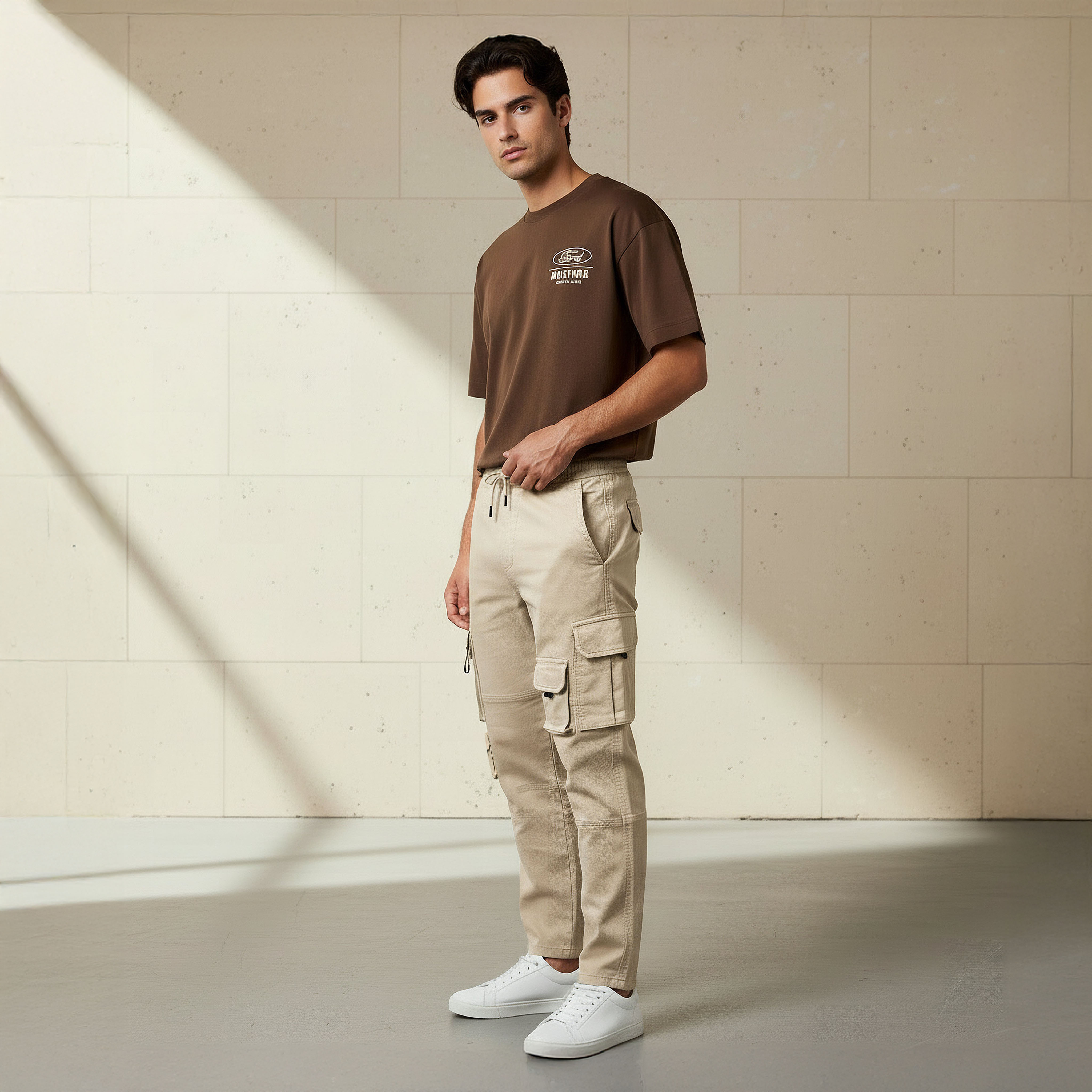 Men Regular Fit Cargo Trousers-men-clothing-bottoms-joggers-image-3