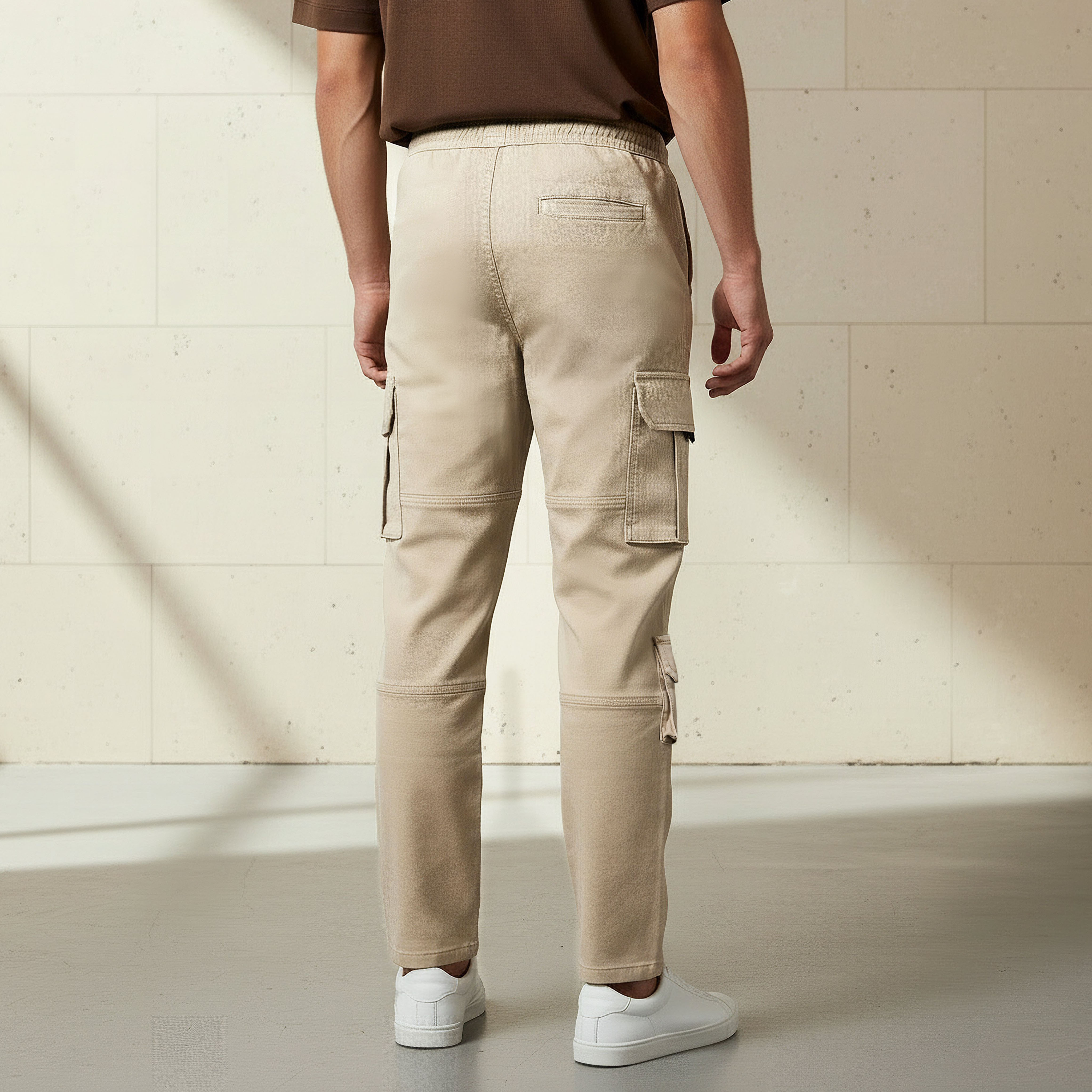Men Regular Fit Cargo Trousers-men-clothing-bottoms-joggers-image-4
