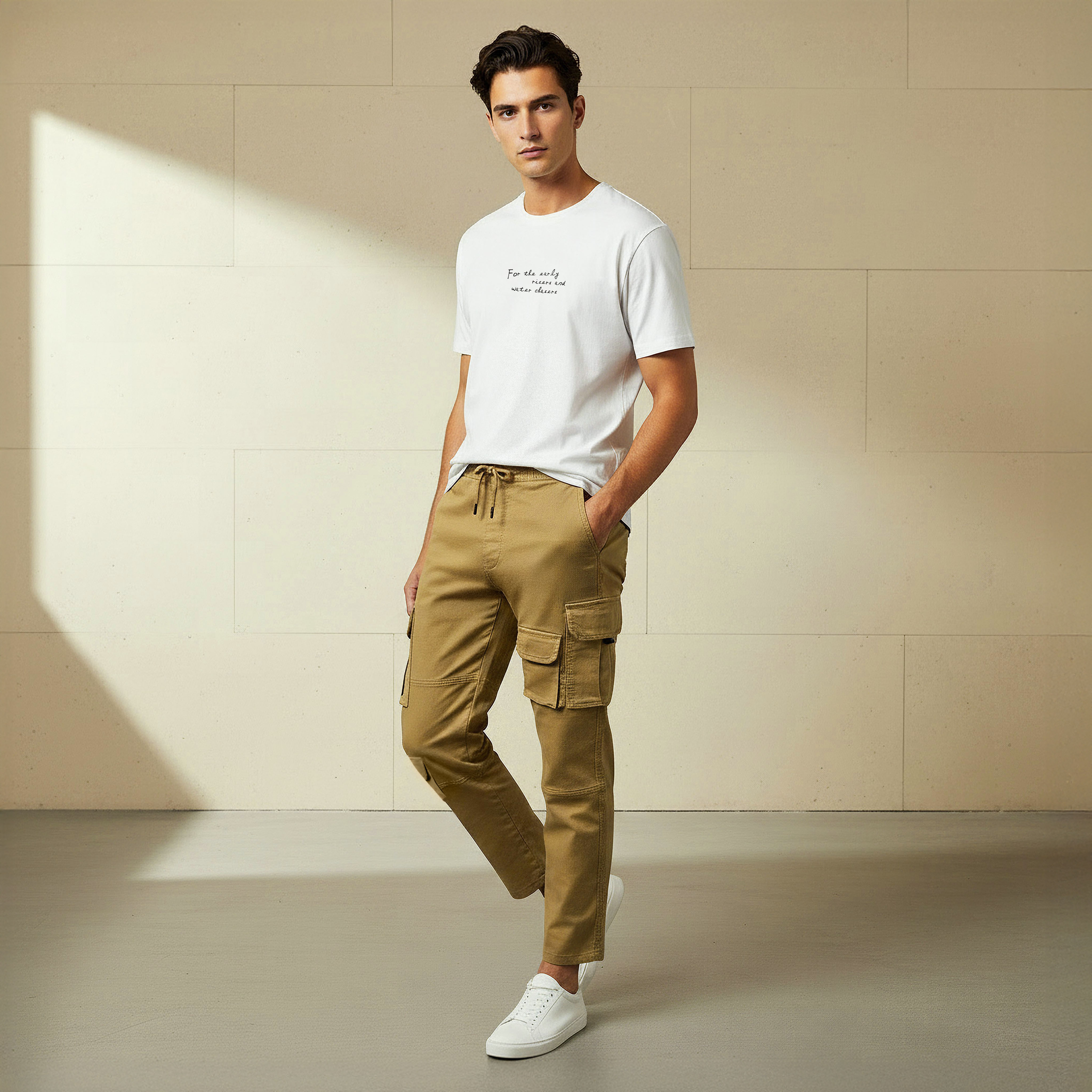 Men Regular Fit Cargo Trousers-men-clothing-bottoms-joggers-image-2