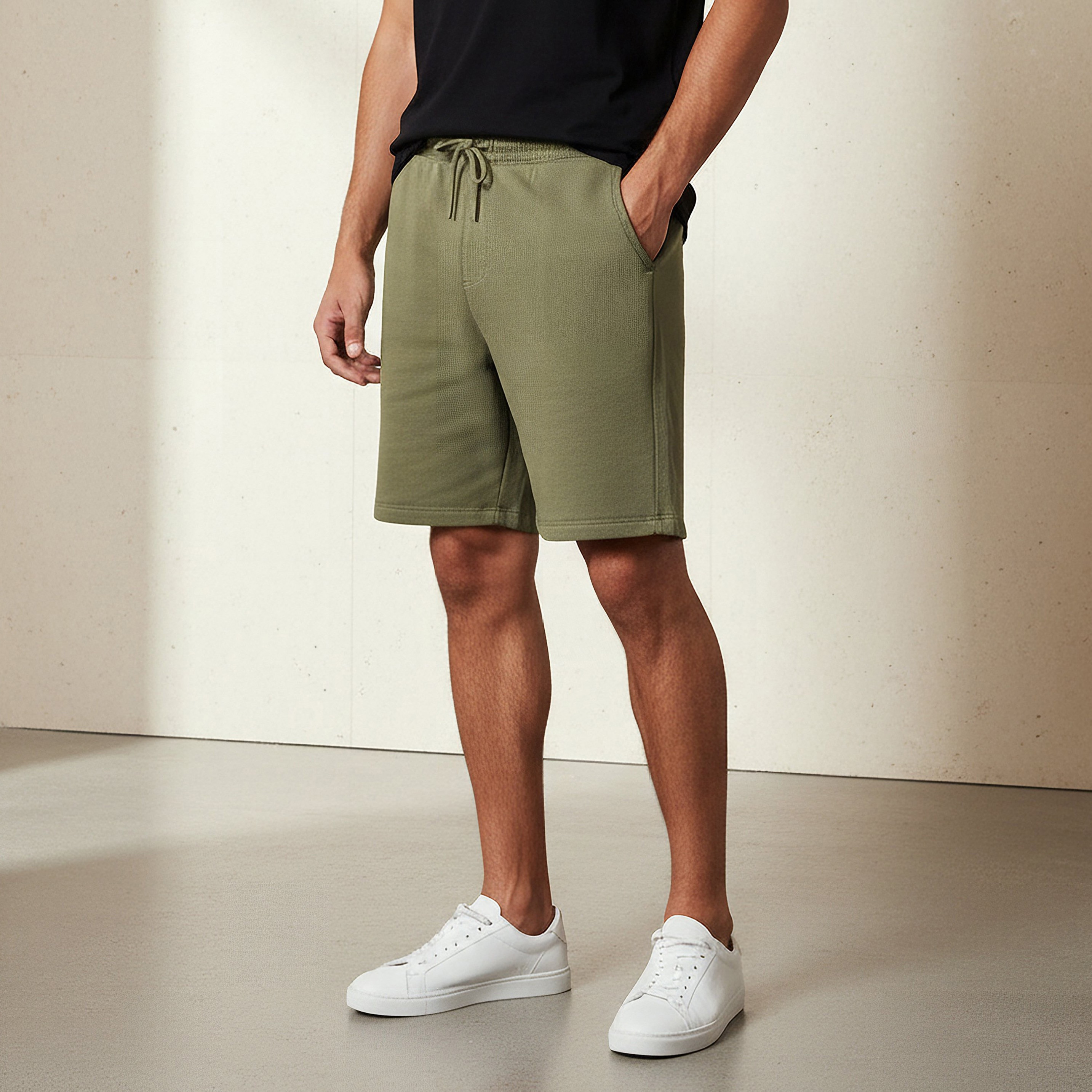 شورت بقصة عادية وخصر مطاطي من سبلاش يوث-men-clothing-bottoms-shorts-image-1