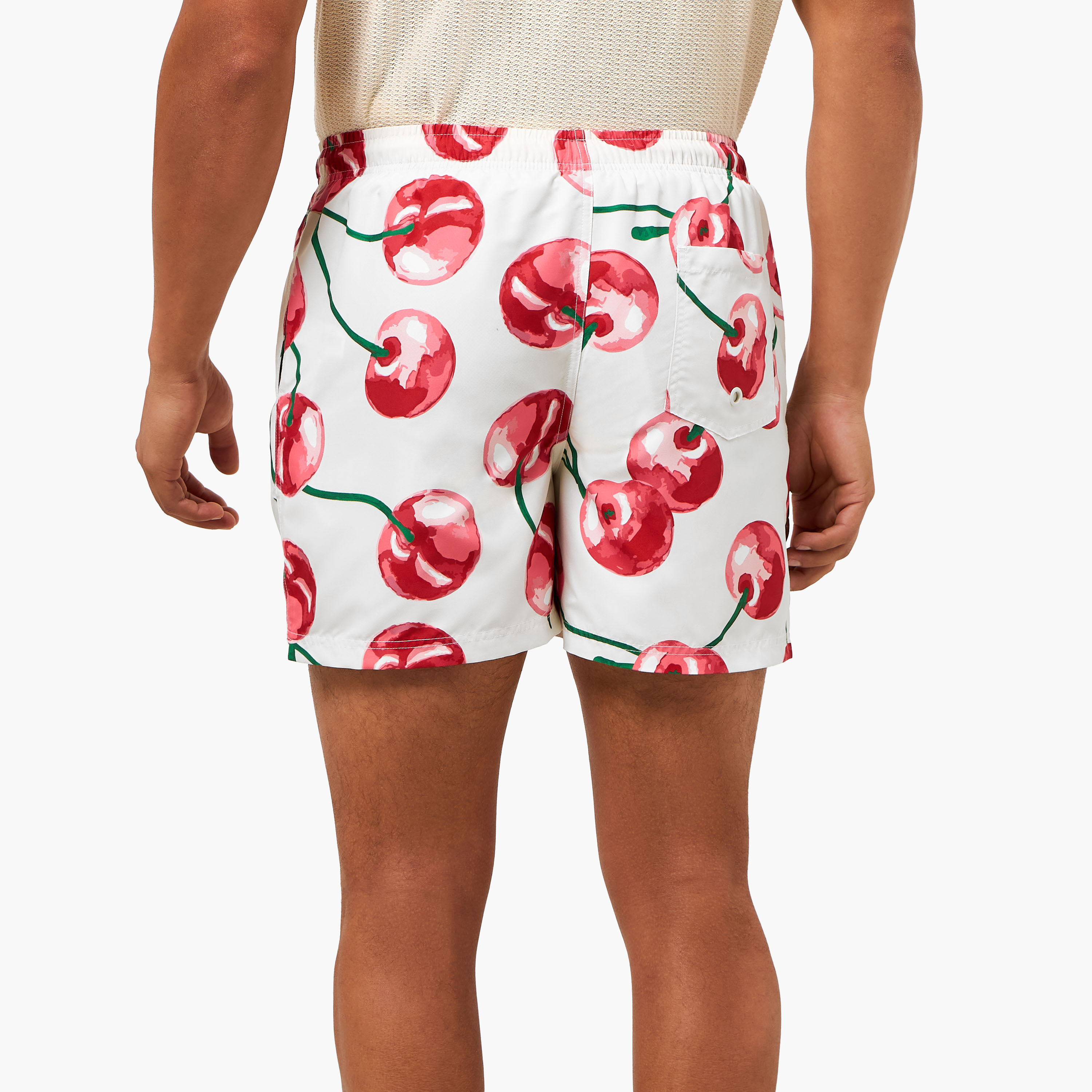 Men Cherry Print Swim Shorts-sports-men-clothing-swimwear-image-4
