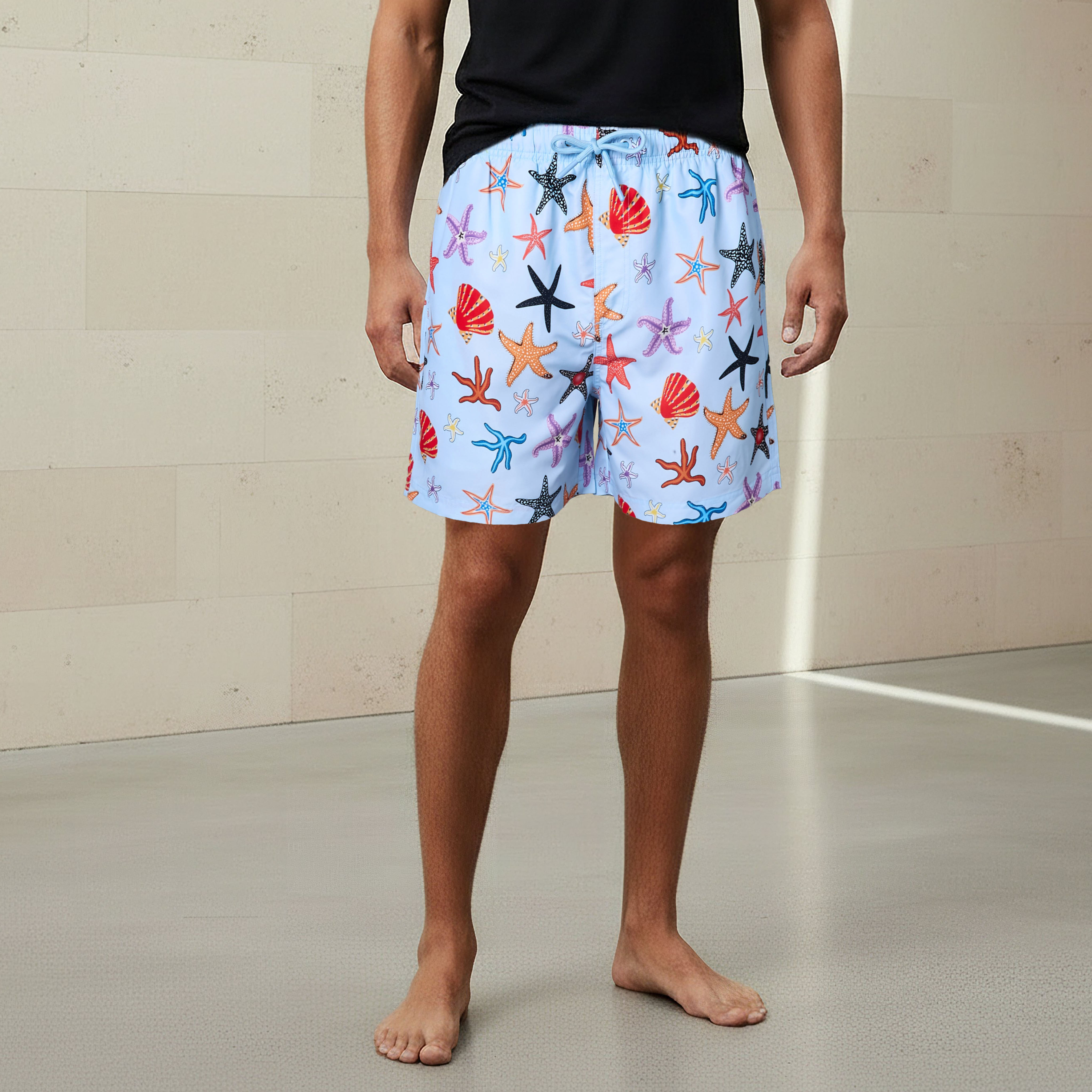 Men Underwater Print Swim Shorts-sports-men-clothing-swimwear-image-1