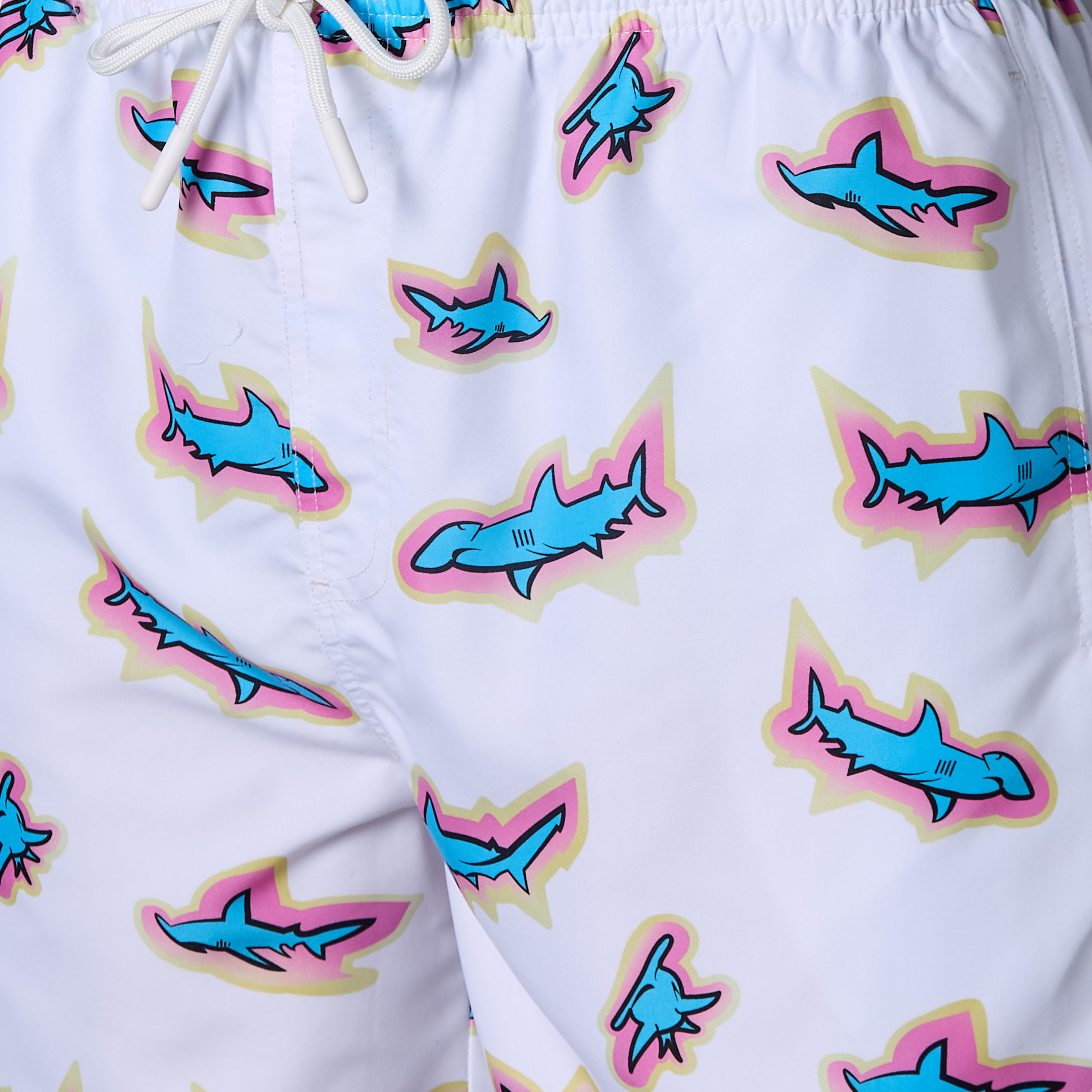 Men Shark Print Swim Shorts-sports-men-clothing-swimwear-image-4