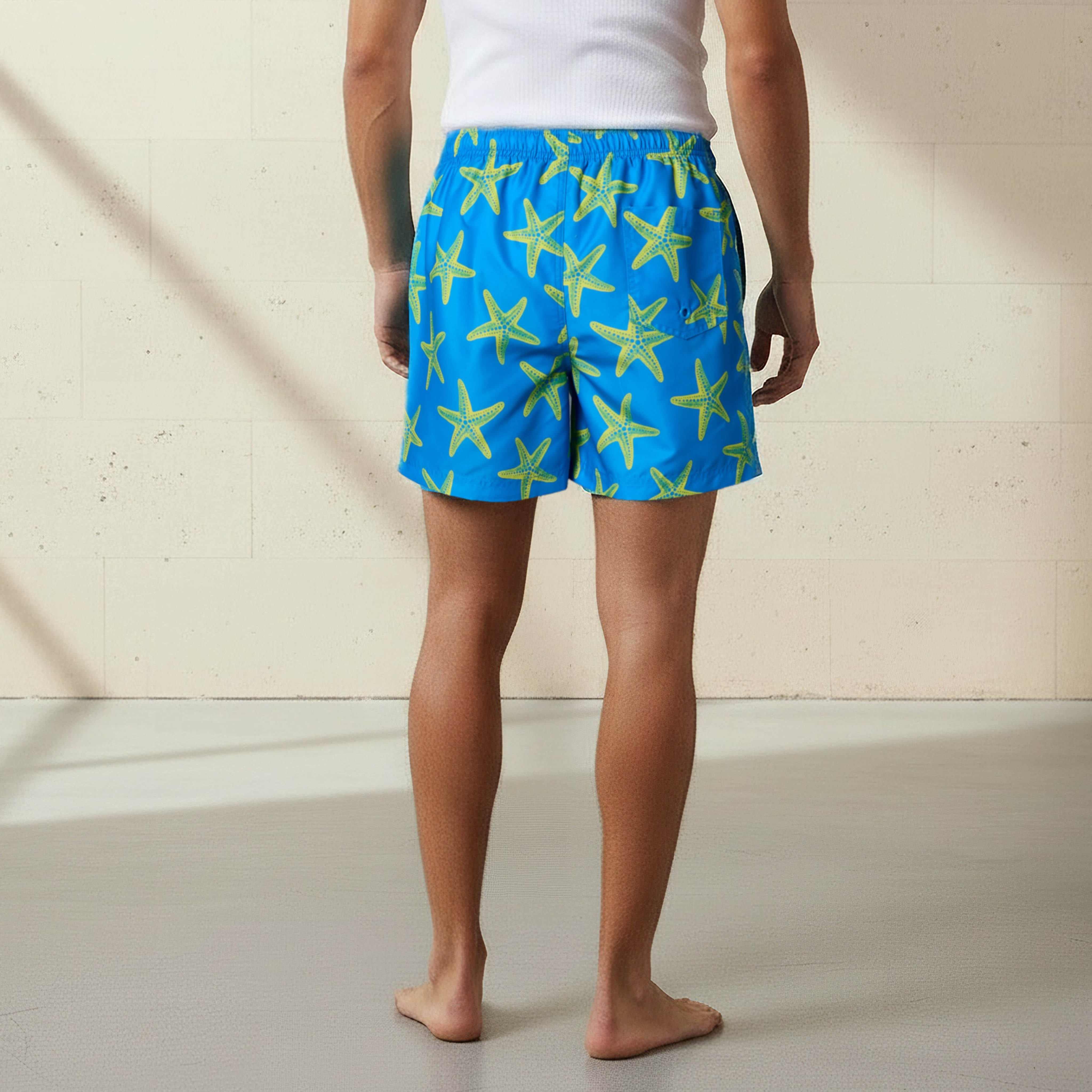 Men Starfish Print Swim Shorts-sports-men-clothing-swimwear-image-3