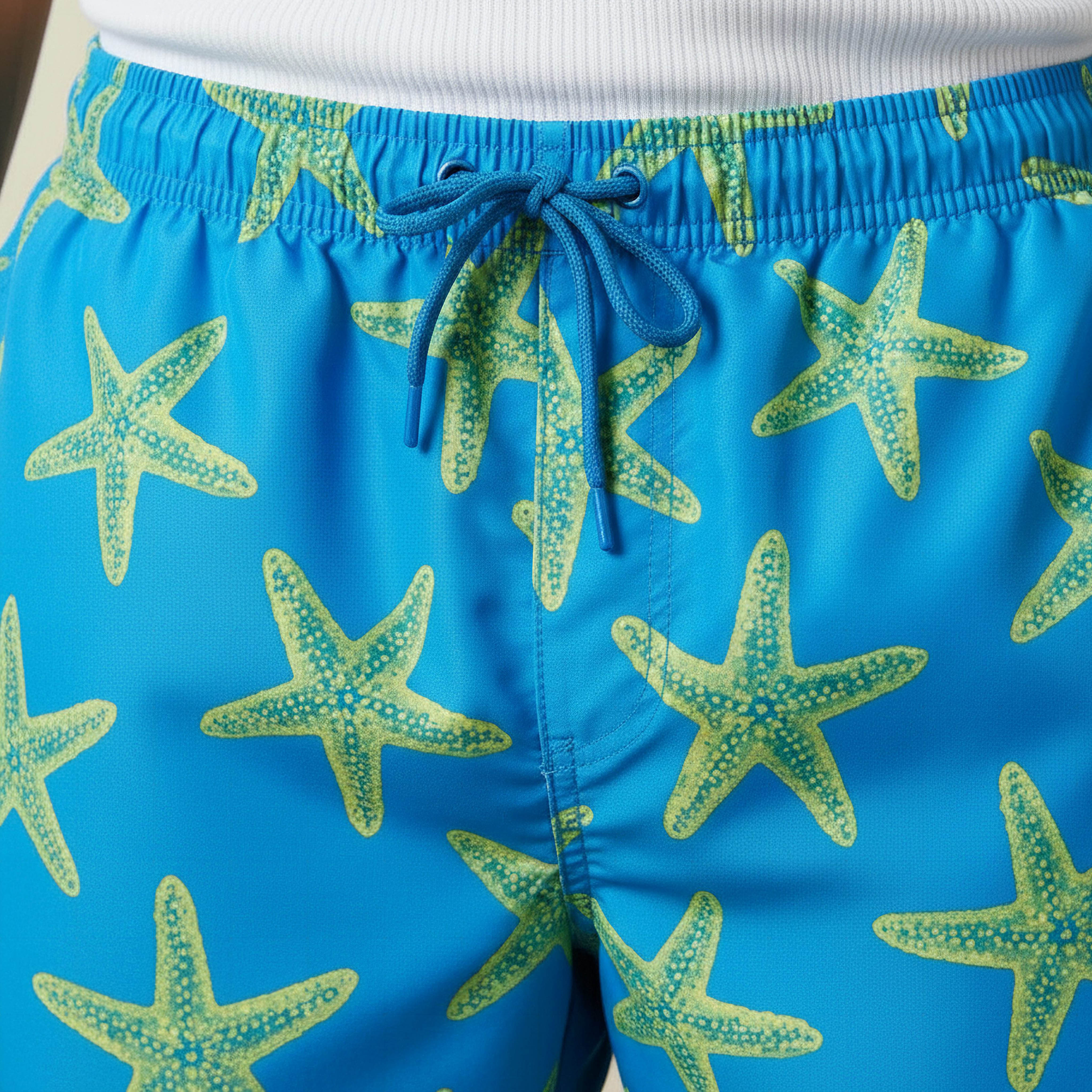 Men Starfish Print Swim Shorts-sports-men-clothing-swimwear-image-4