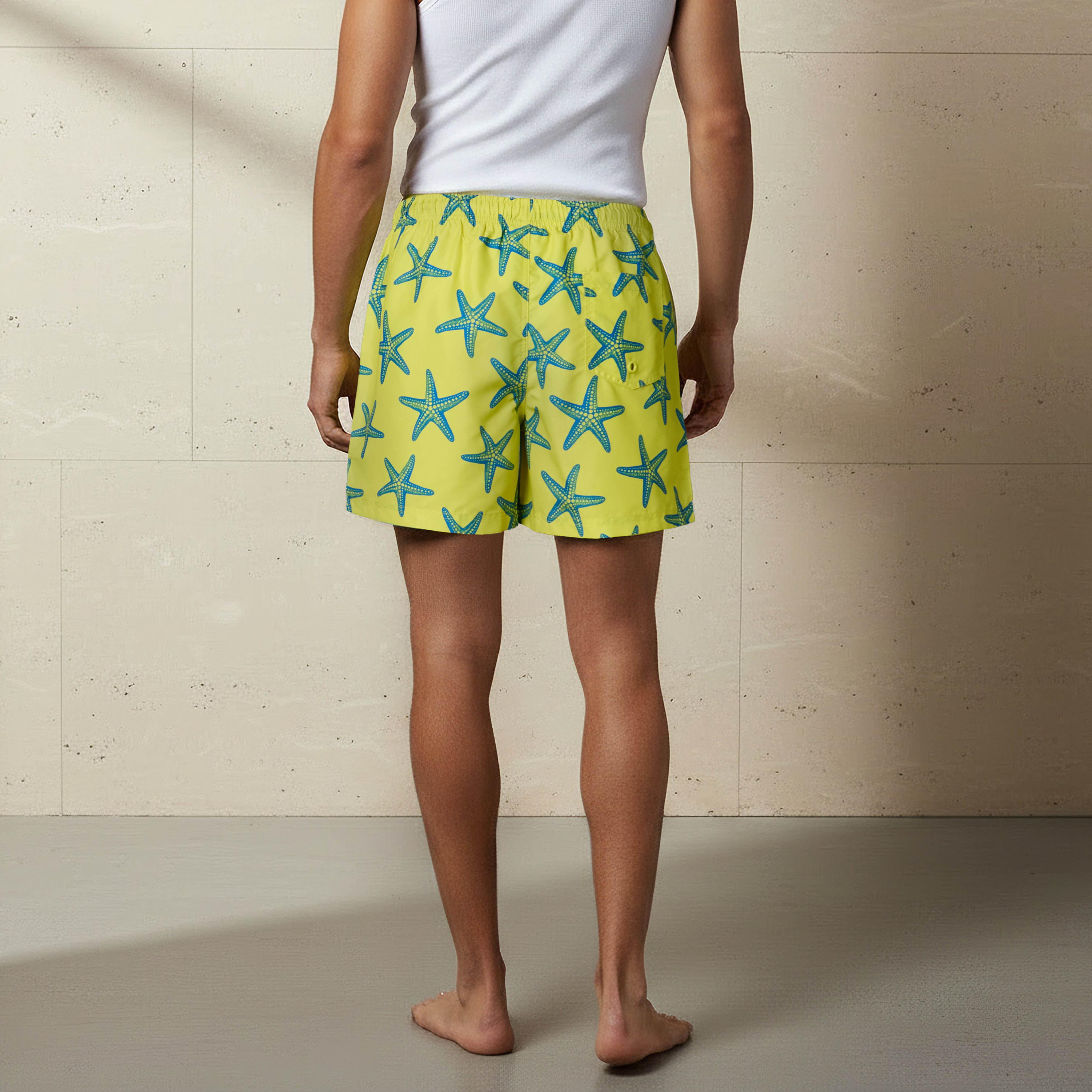 Men Starfish Print Swim Shorts-sports-men-clothing-swimwear-image-4