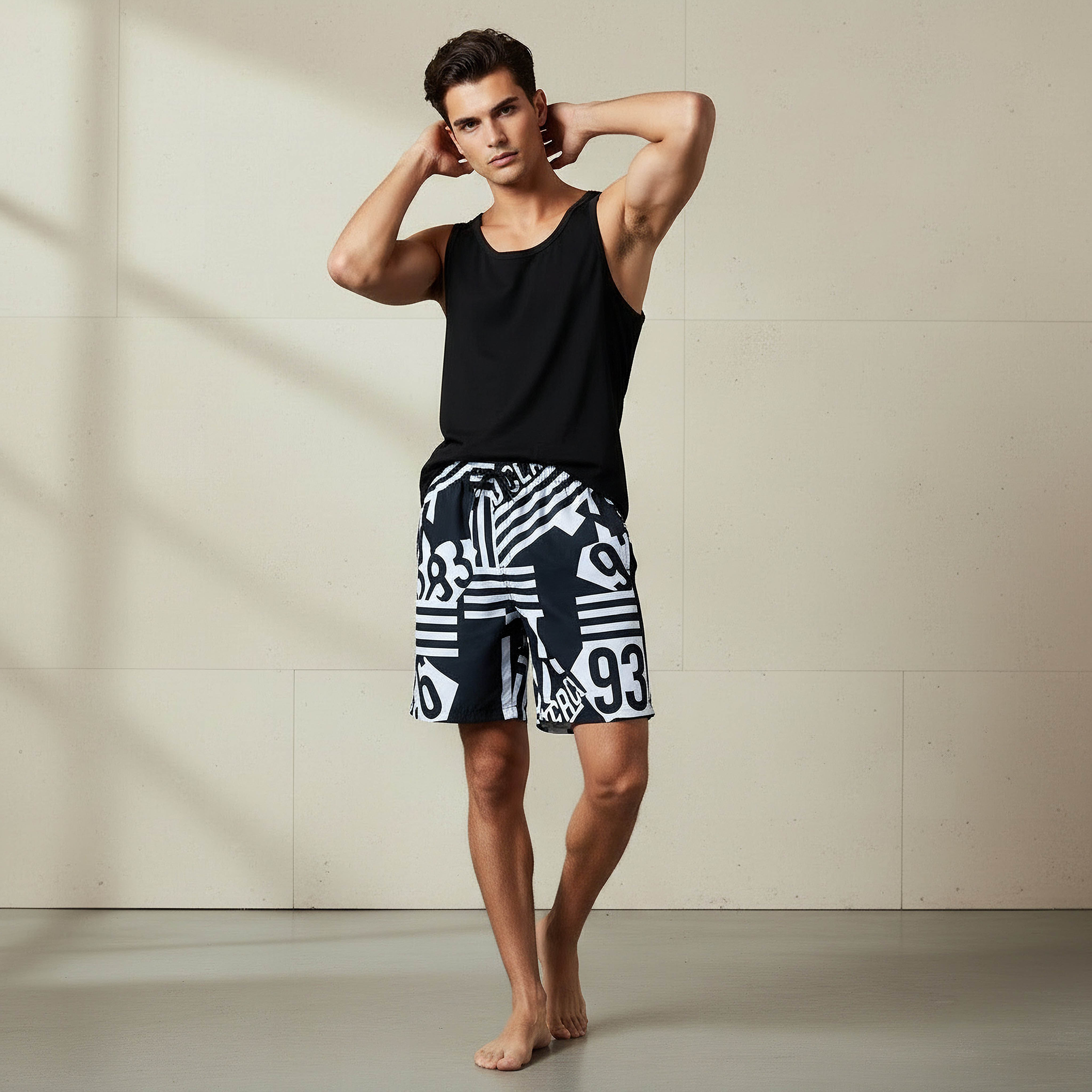 Men Printed Swim Shorts-sports-men-clothing-swimwear-image-5