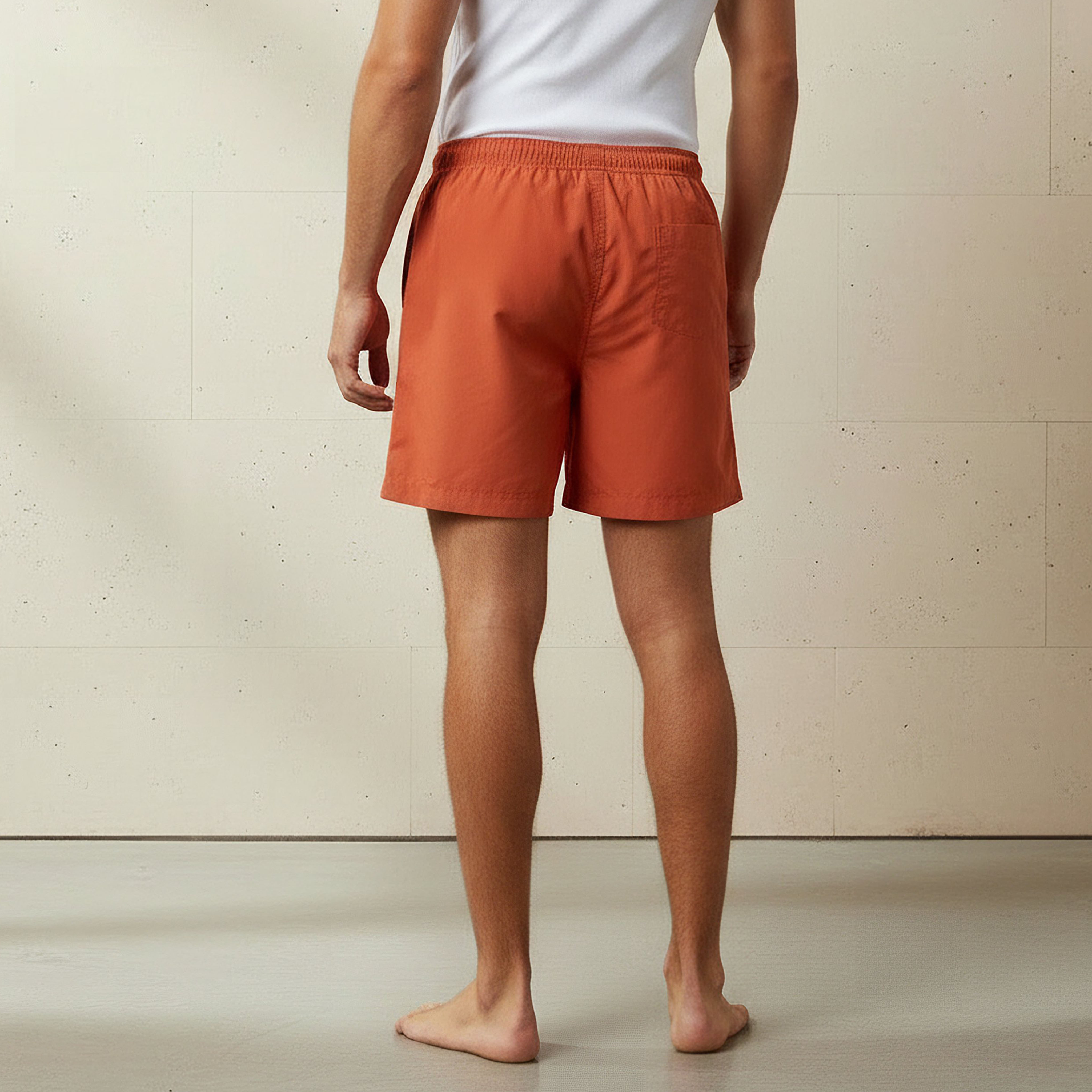 Drawstring Waist Swim Shorts-sports-men-clothing-swimwear-image-3