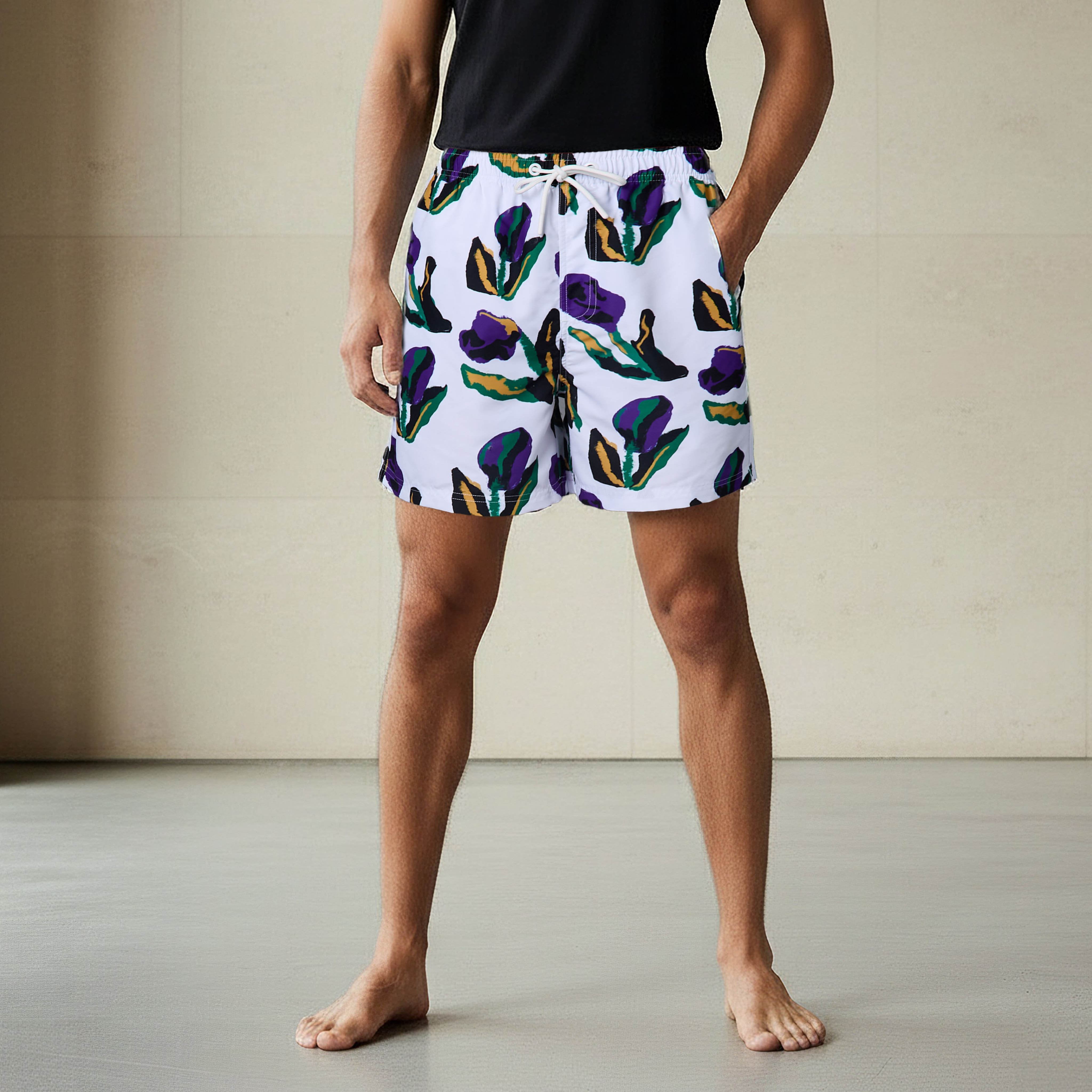 Men Printed Swim Shorts-sports-men-clothing-swimwear-image-1
