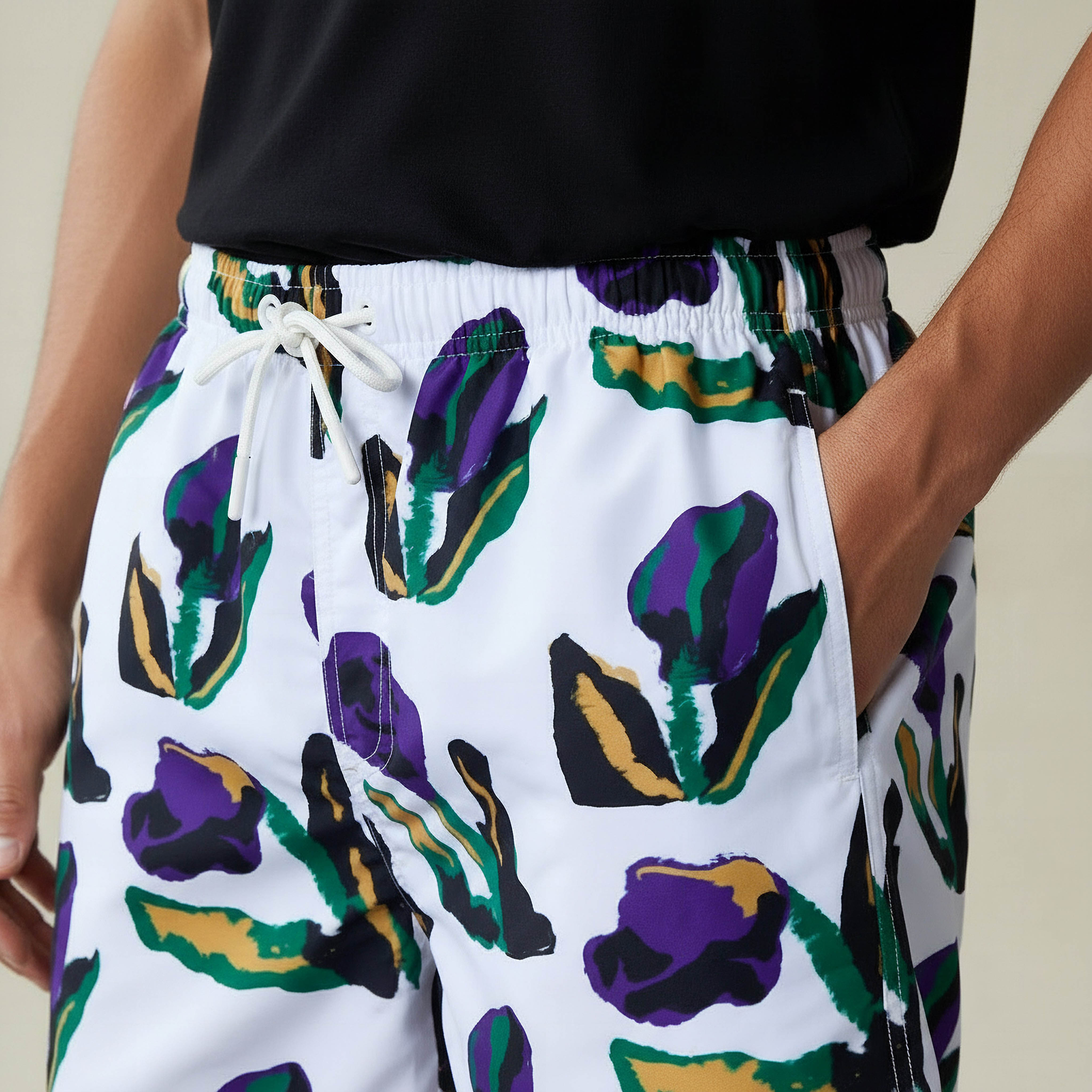 Men Printed Swim Shorts-sports-men-clothing-swimwear-image-4