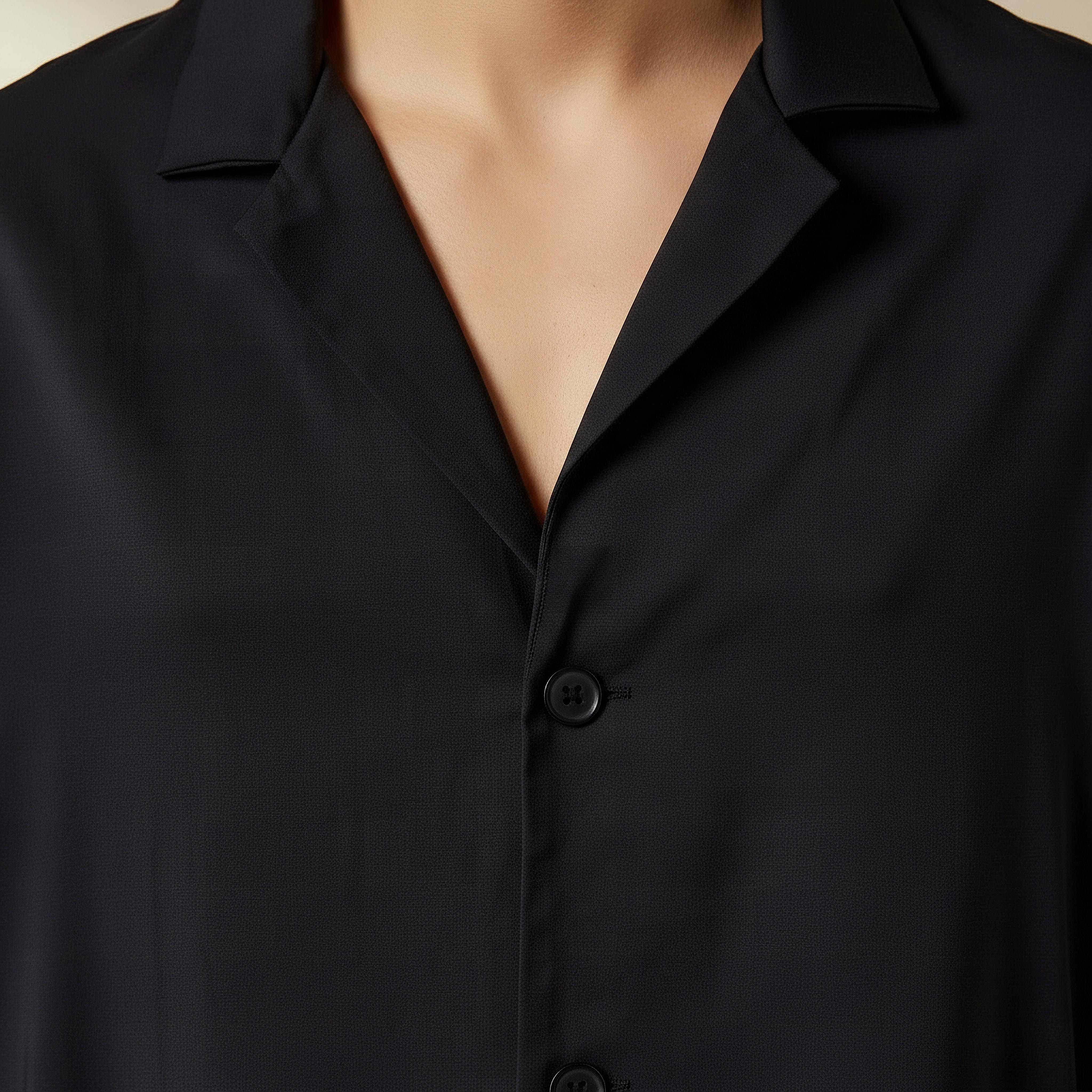 قميص بليزر رجالي بقصة مريحة وأكمام طويلة وياقة عادية-men-clothing-shirts-image-4