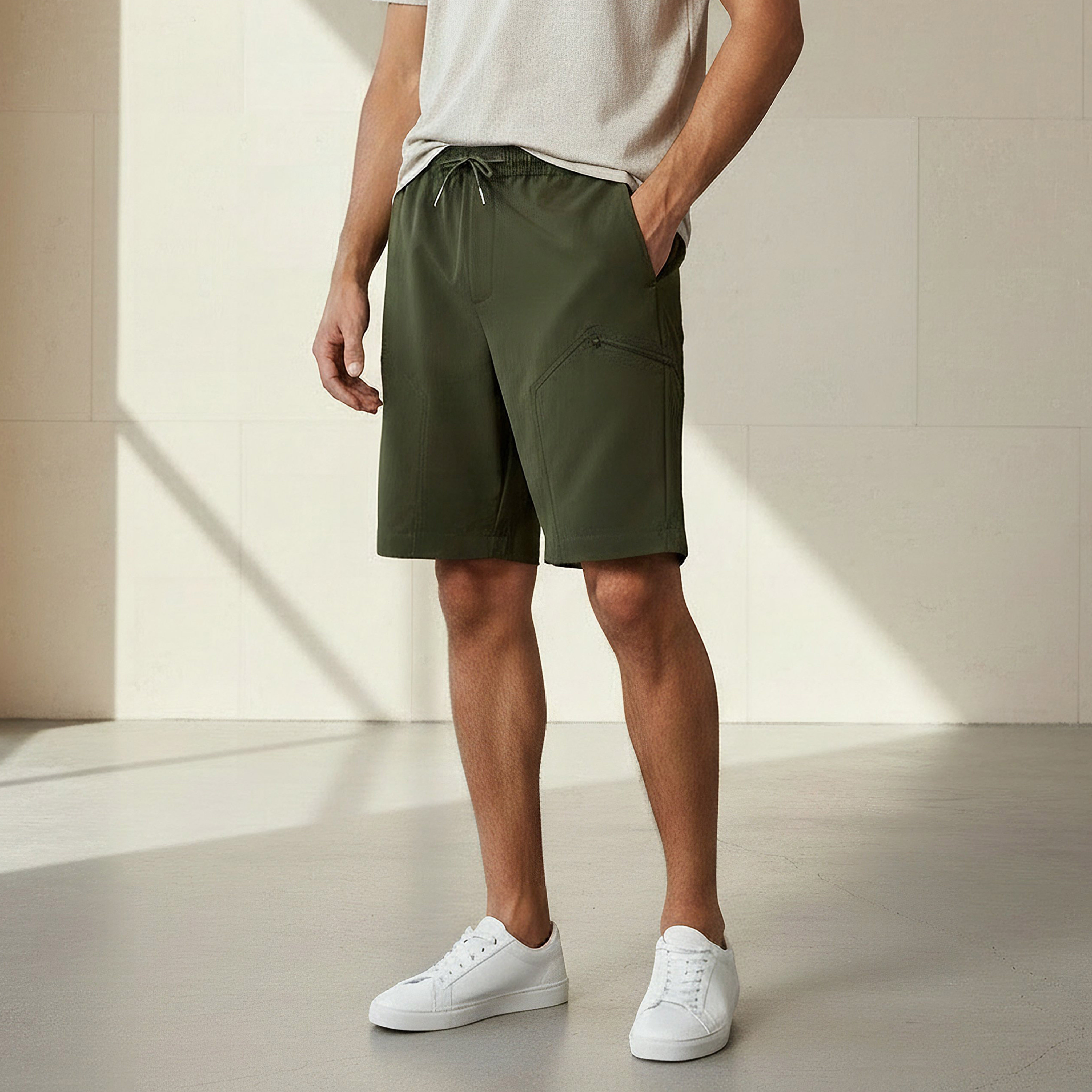 Men Regular Fit Cargo Shorts-men-clothing-bottoms-shorts-image-1